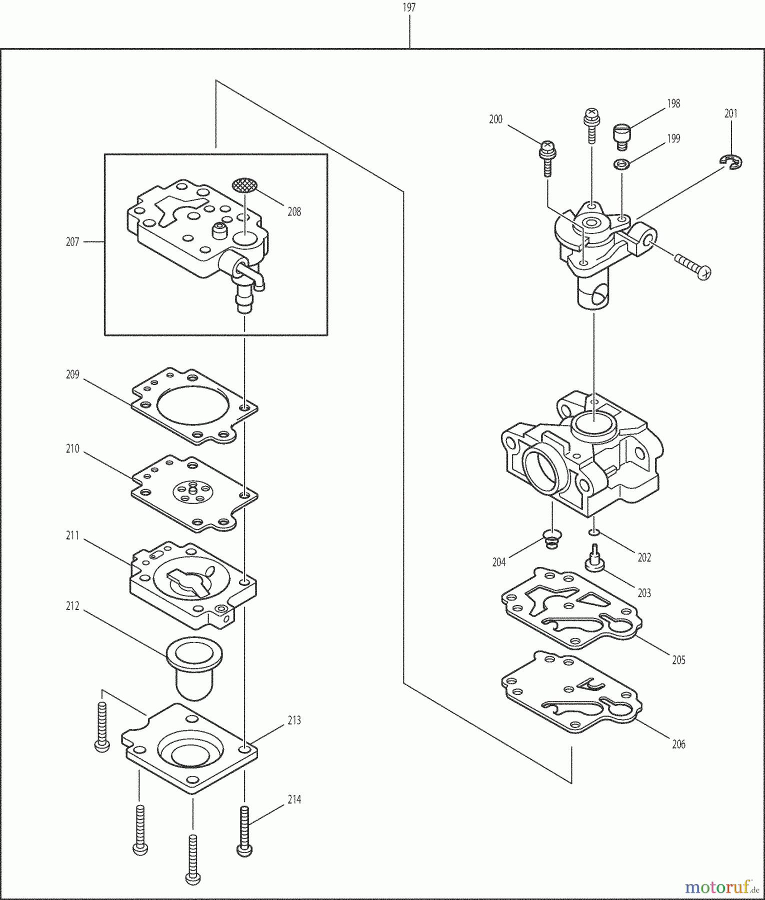  Dolmar Motorsensen & Trimmer Benzin 4-Takt MS-256.4 C 4  Vergaser