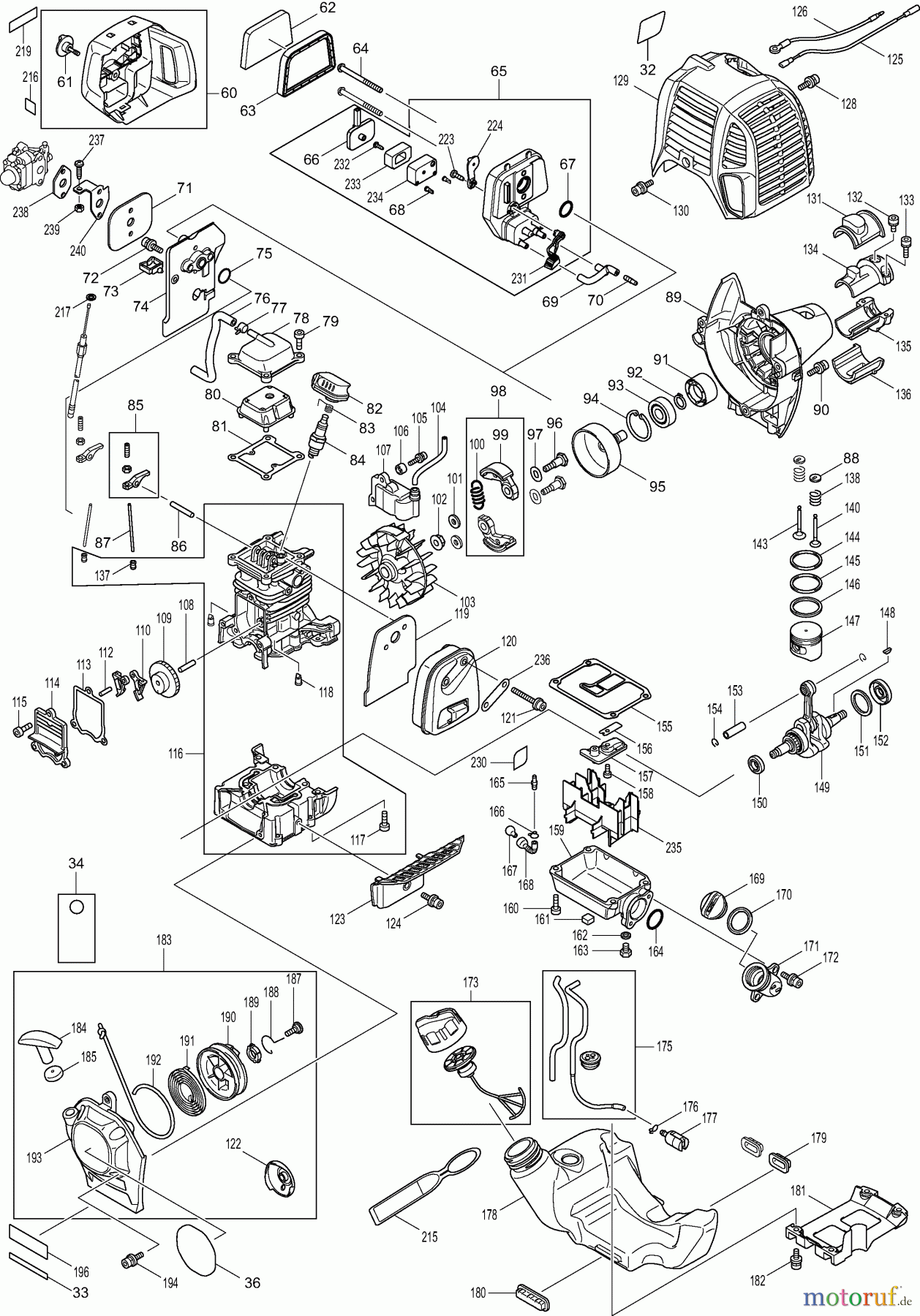Dolmar Heckenscheren Benzin MH2464DS 3  Motor