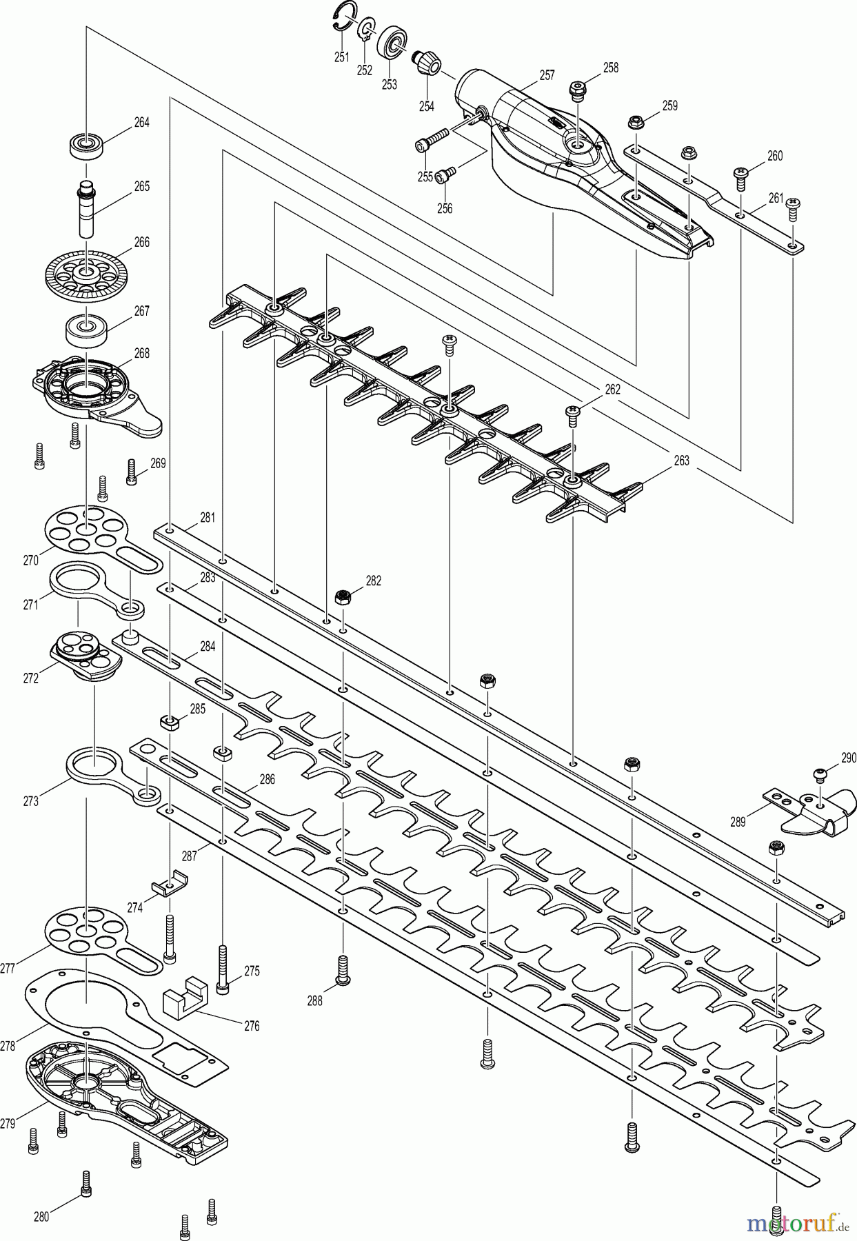 Dolmar Heckenscheren Benzin MH2464DS 5 Scherblatt