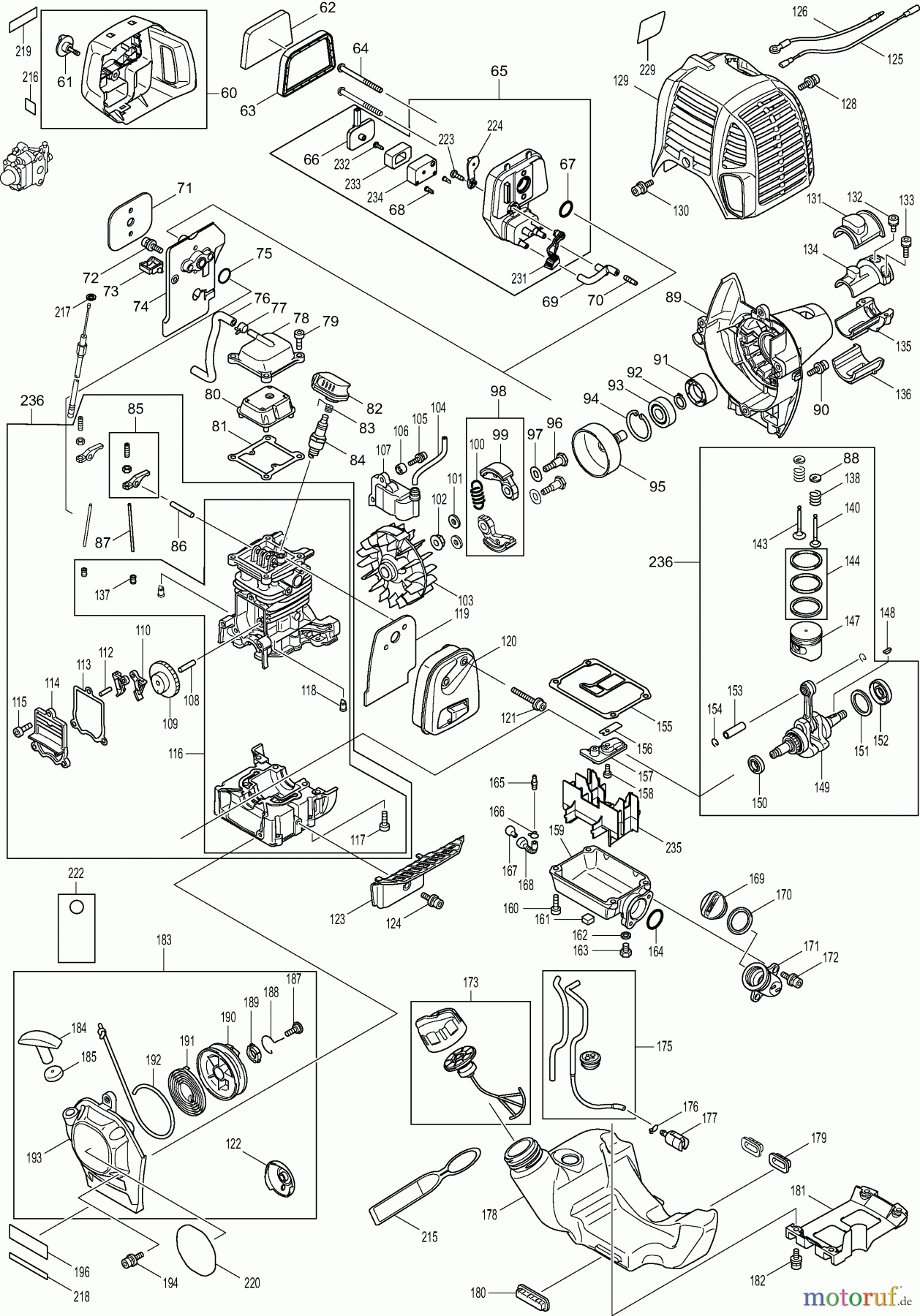Dolmar Rasenkantenschneider PE-254.4 (USA) 3 Motor