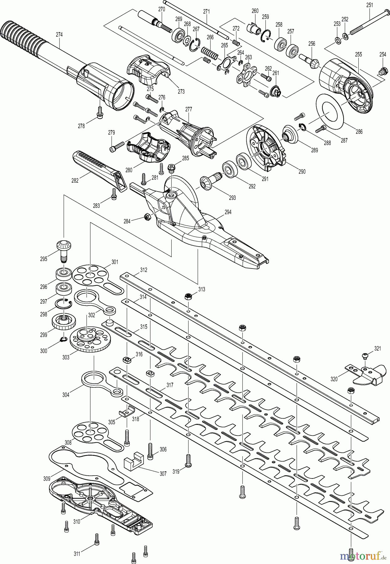 Dolmar Heckenscheren Benzin MH2464D 5 Scherblatt