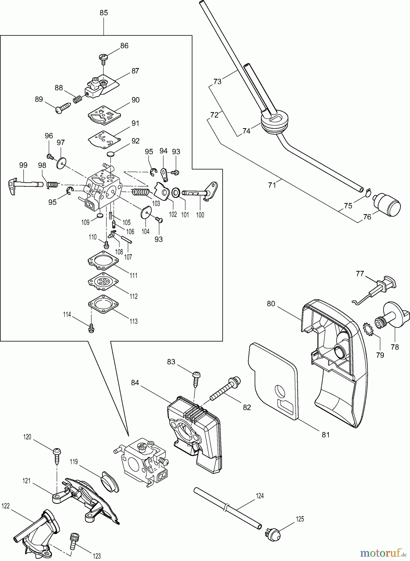  Dolmar Kettensägen Benzin Kettensäge PS-311 TH 3  Vergaser, Luftfilter