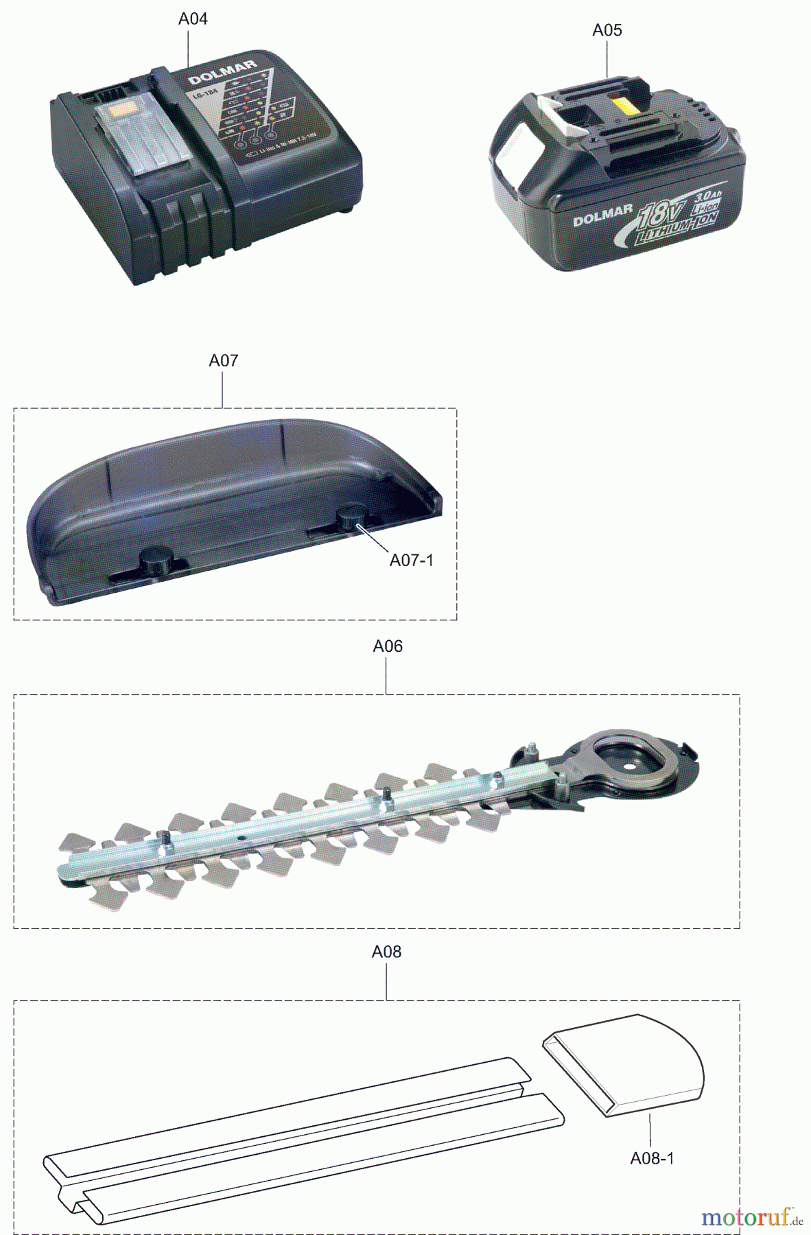 Dolmar Grasscheren Akku AY1821LGH 2 AY-1821 H