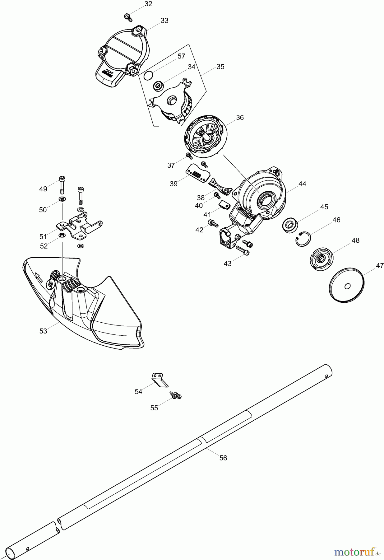 Dolmar Motorsensen & Trimmer Akku AT3735C 2 Motor, Schutzhaube