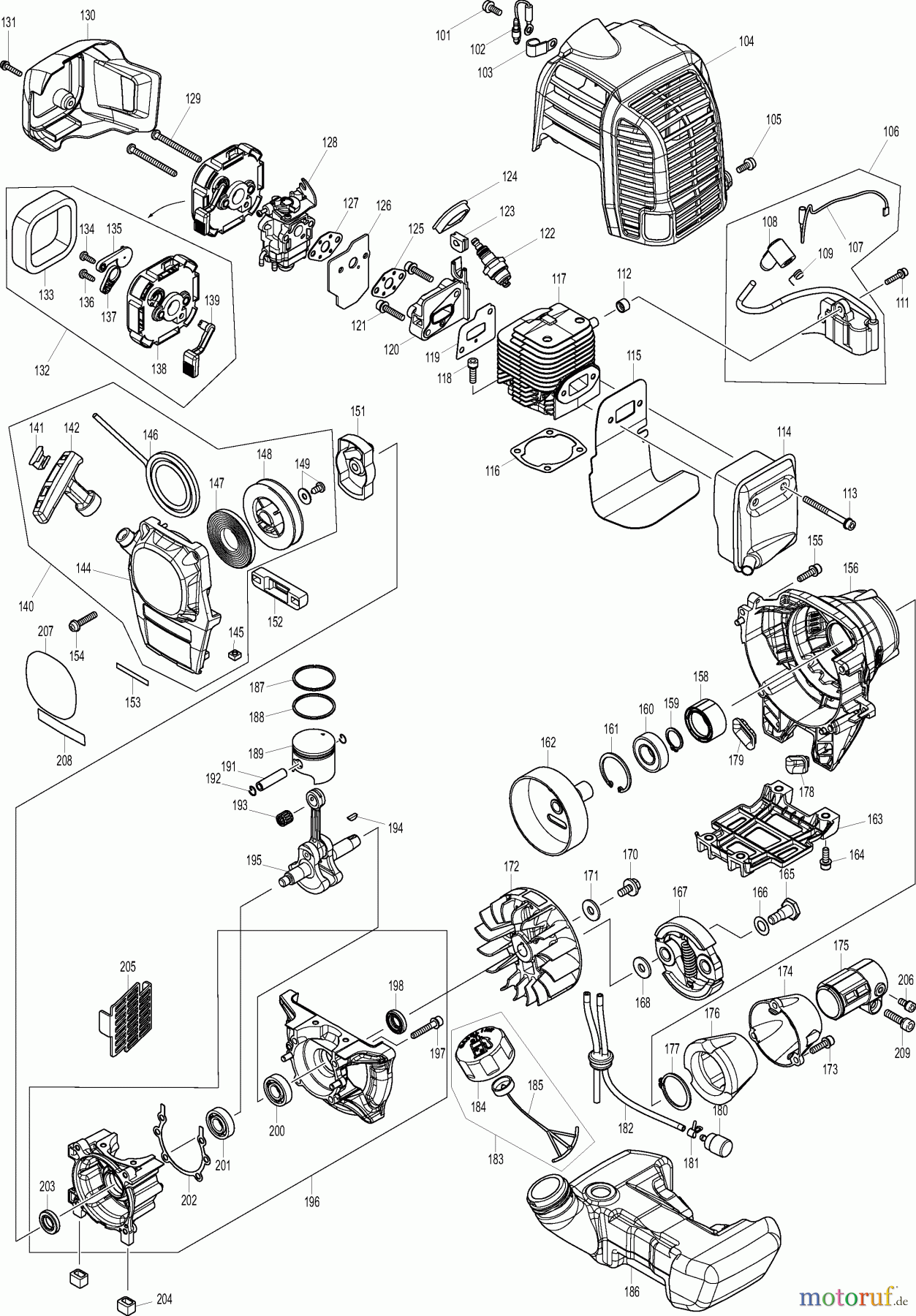  Dolmar Motorsensen & Trimmer Benzin 2-Takt MS34C 3  Motor