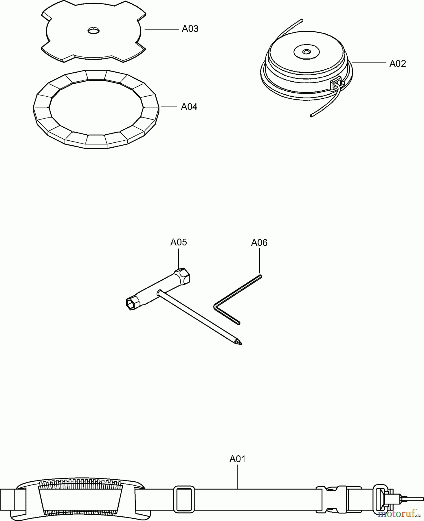  Dolmar Motorsensen & Trimmer Benzin 2-Takt MS34C 5  Zubehör