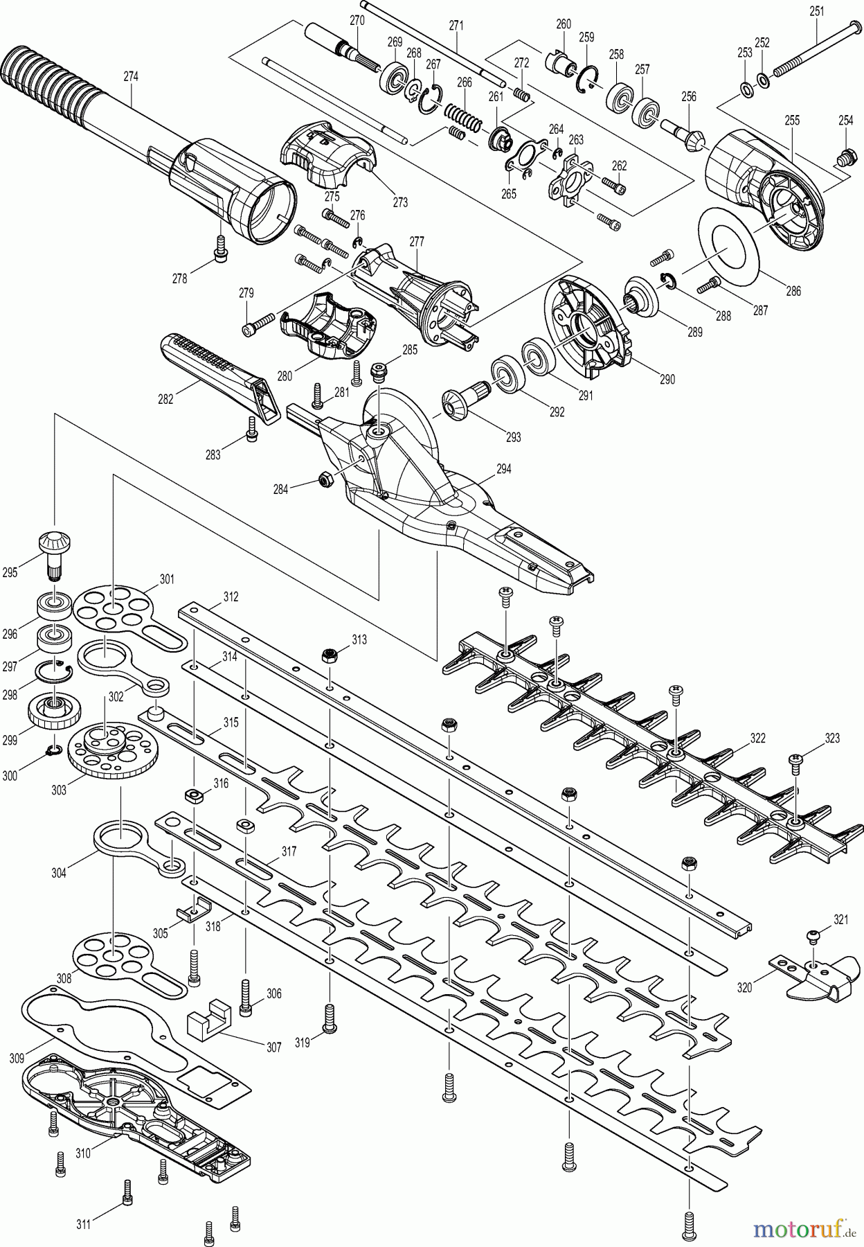 Dolmar Heckenscheren Benzin MH2464DF 6 Scherblatt