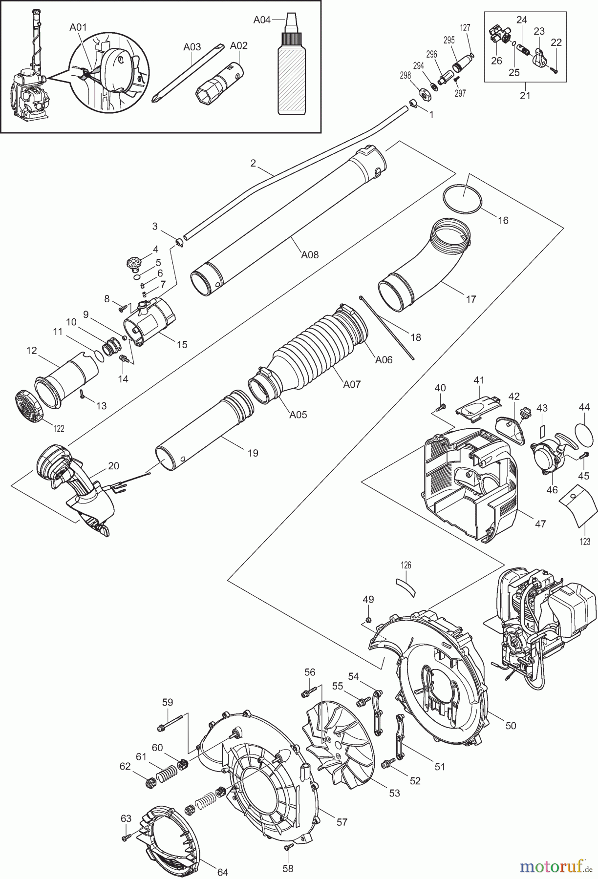  Dolmar Sprühgeräte Benzin SP76504R 1  Gebläsegehäuse, Zubehör