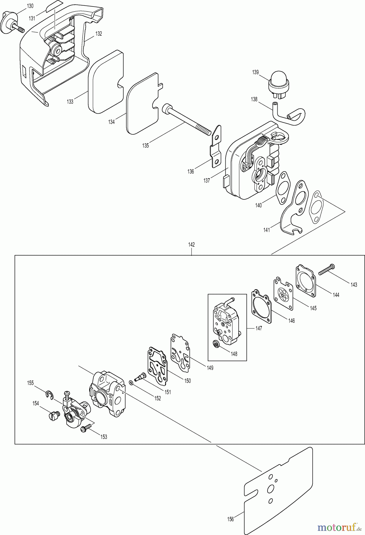 Dolmar Heckenscheren Benzin HT2350D 3 Vergaser, Luftfilter