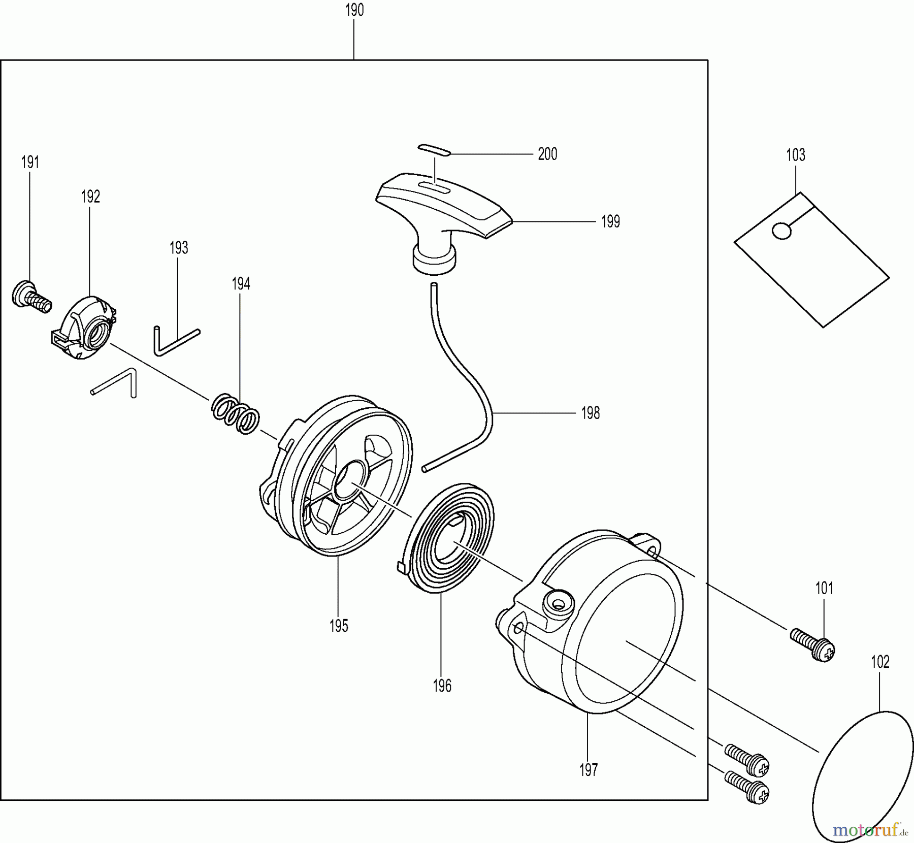 Dolmar Blasgeräte Benzin PB76604 4  Anwerfvorrichtung
