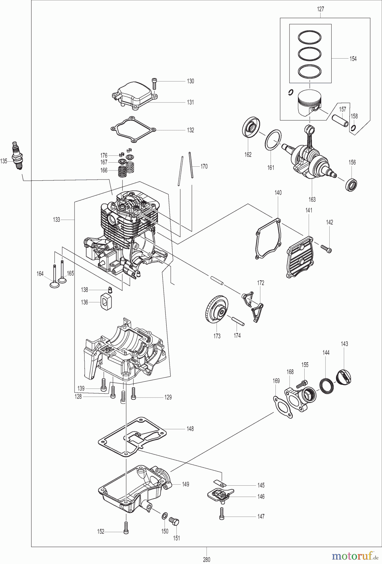 Dolmar Blasgeräte Benzin MG53004 7 Motorblock