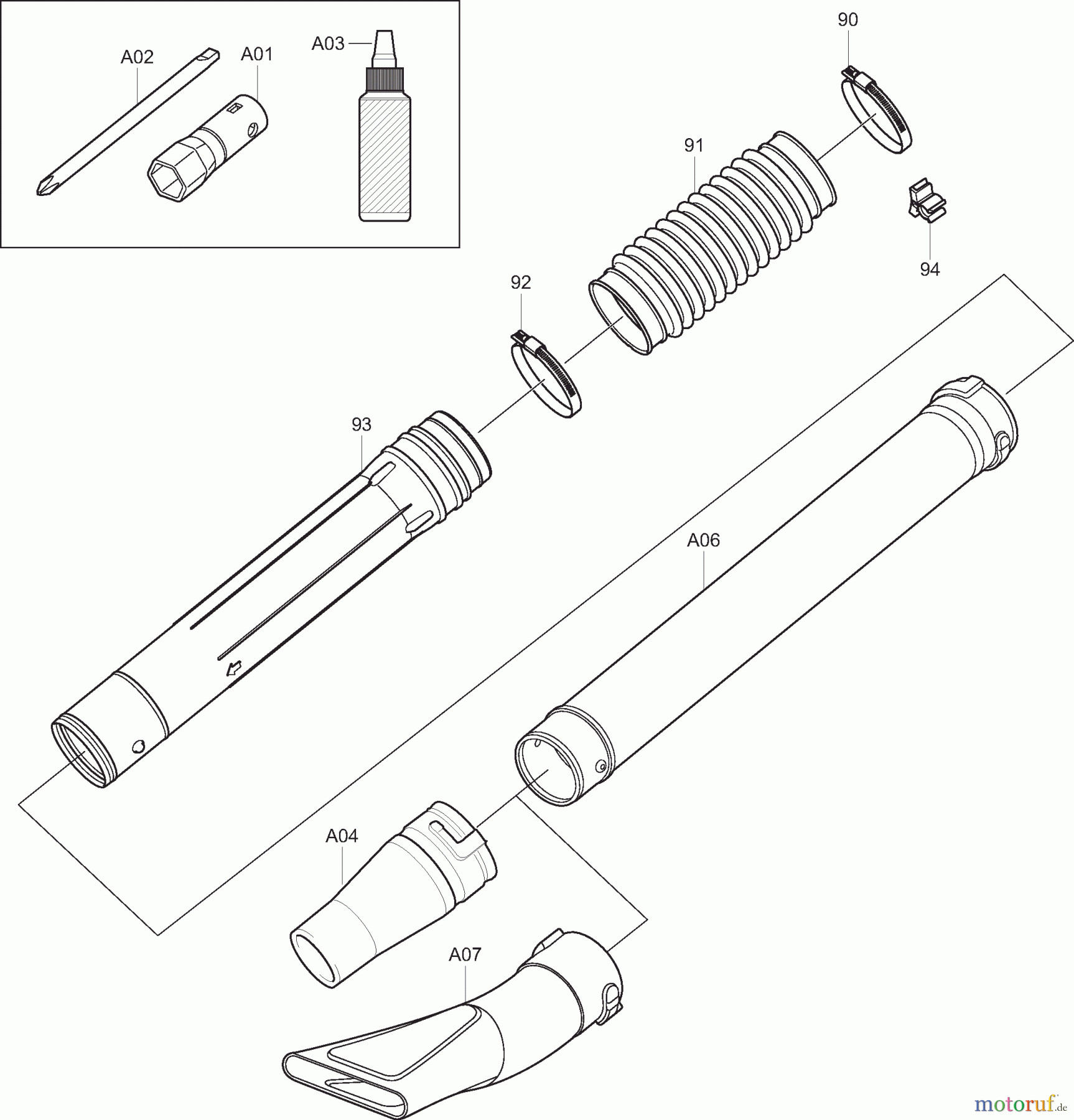 Dolmar Blasgeräte Benzin MG53004 1 Blasrohr