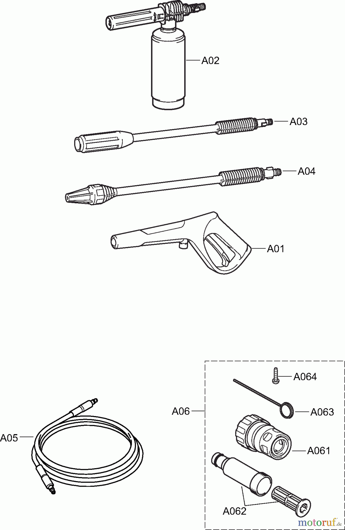  Dolmar Hochdruckreiniger Elektro HP351 2  Zubehör