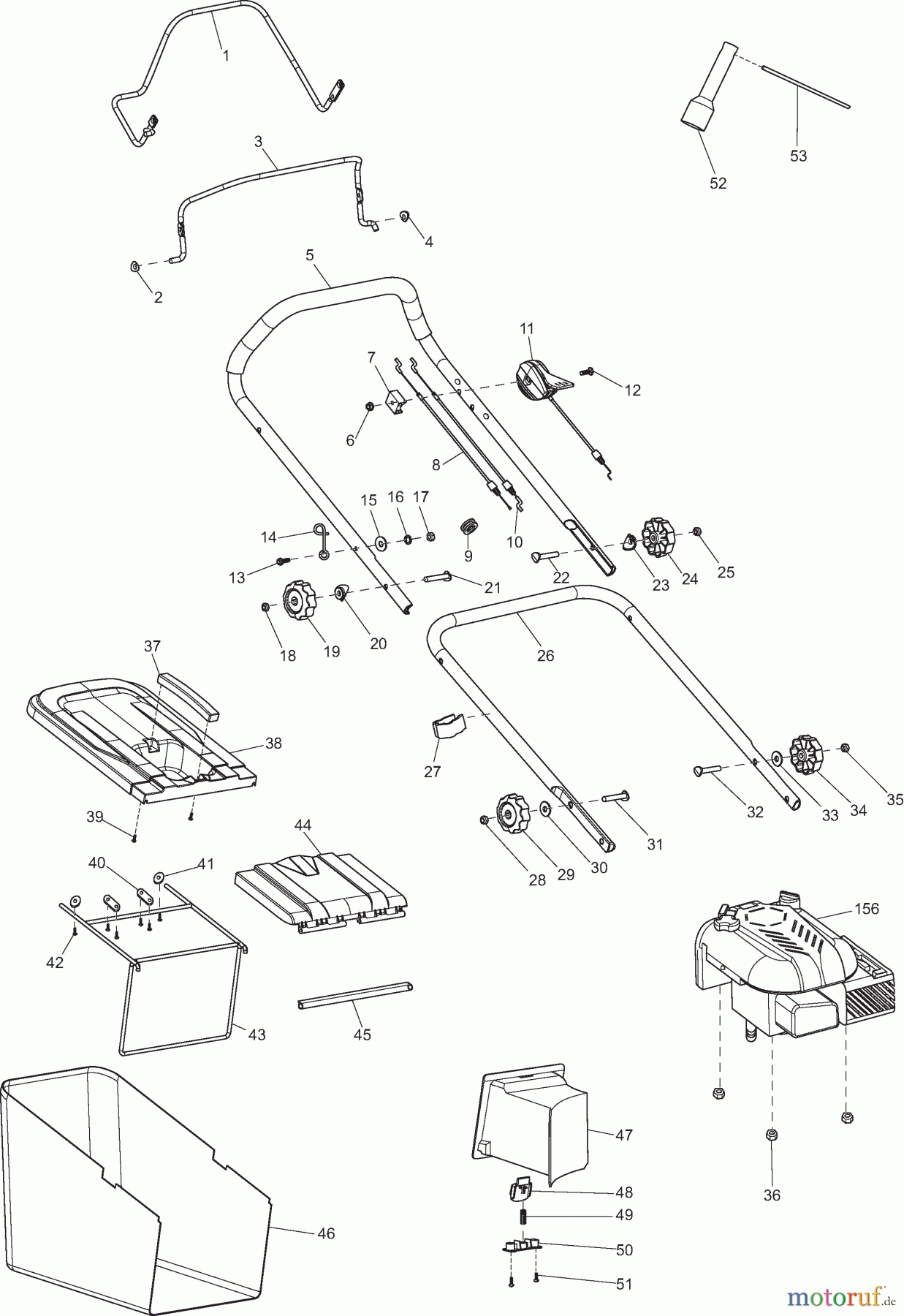 Dolmar Rasenmäher Benzin PM4601SR 1 Führungsholm