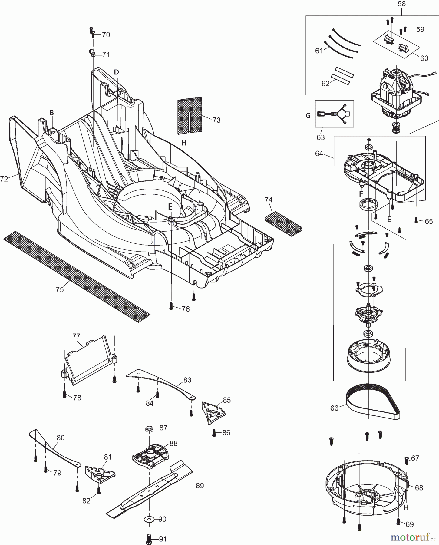 Dolmar Rasenmäher Elektro EM410 2 Motor