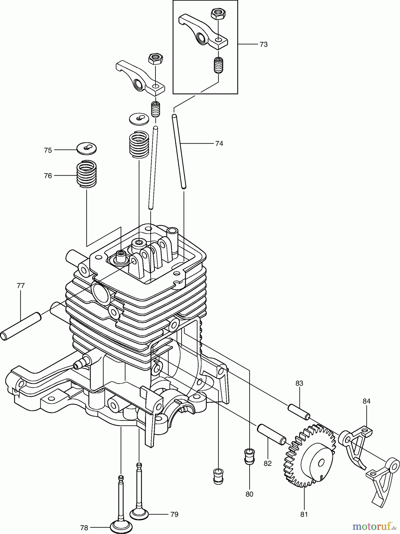 Dolmar Blasgeräte Benzin PB-250.4 4 Nockenrad, Ventile