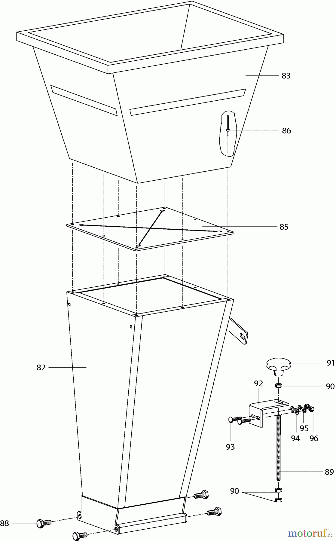Dolmar Häcksler Benzin PH-6538 3 Oberer Trichter