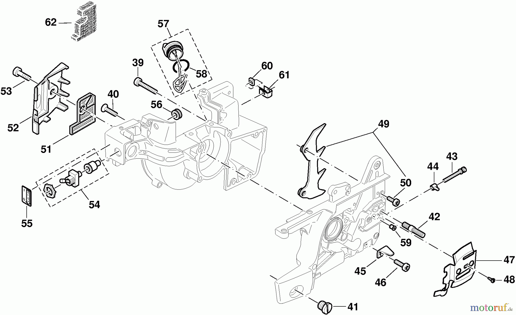 Dolmar Kettensägen Benzin Kettensäge PS-52 3  Kurbelgehäuse 2