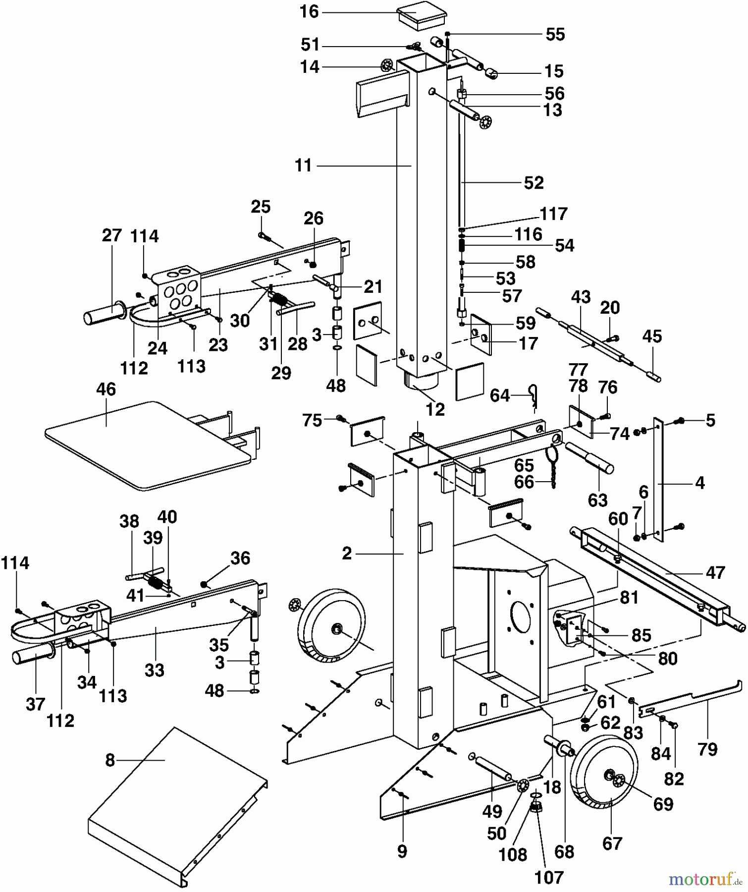 Dolmar Holzspalter LS-7500 Z 1 Ständer, Spaltsäule