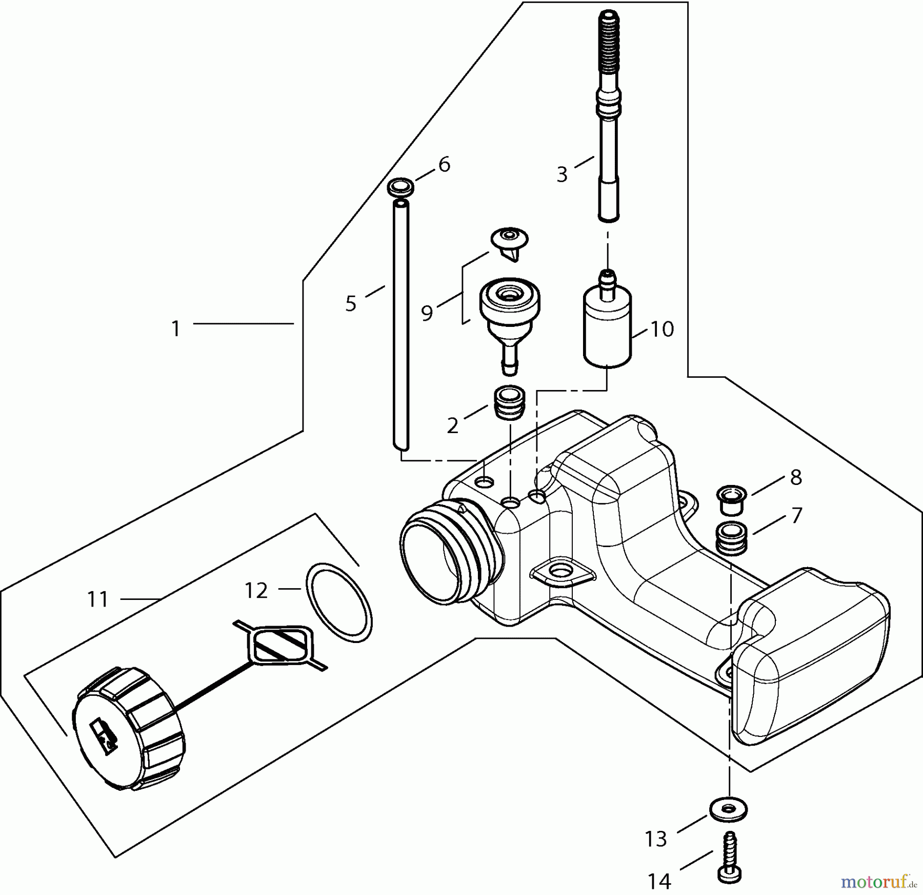 Dolmar Heckenscheren Benzin HT-2950 4 Benzintank