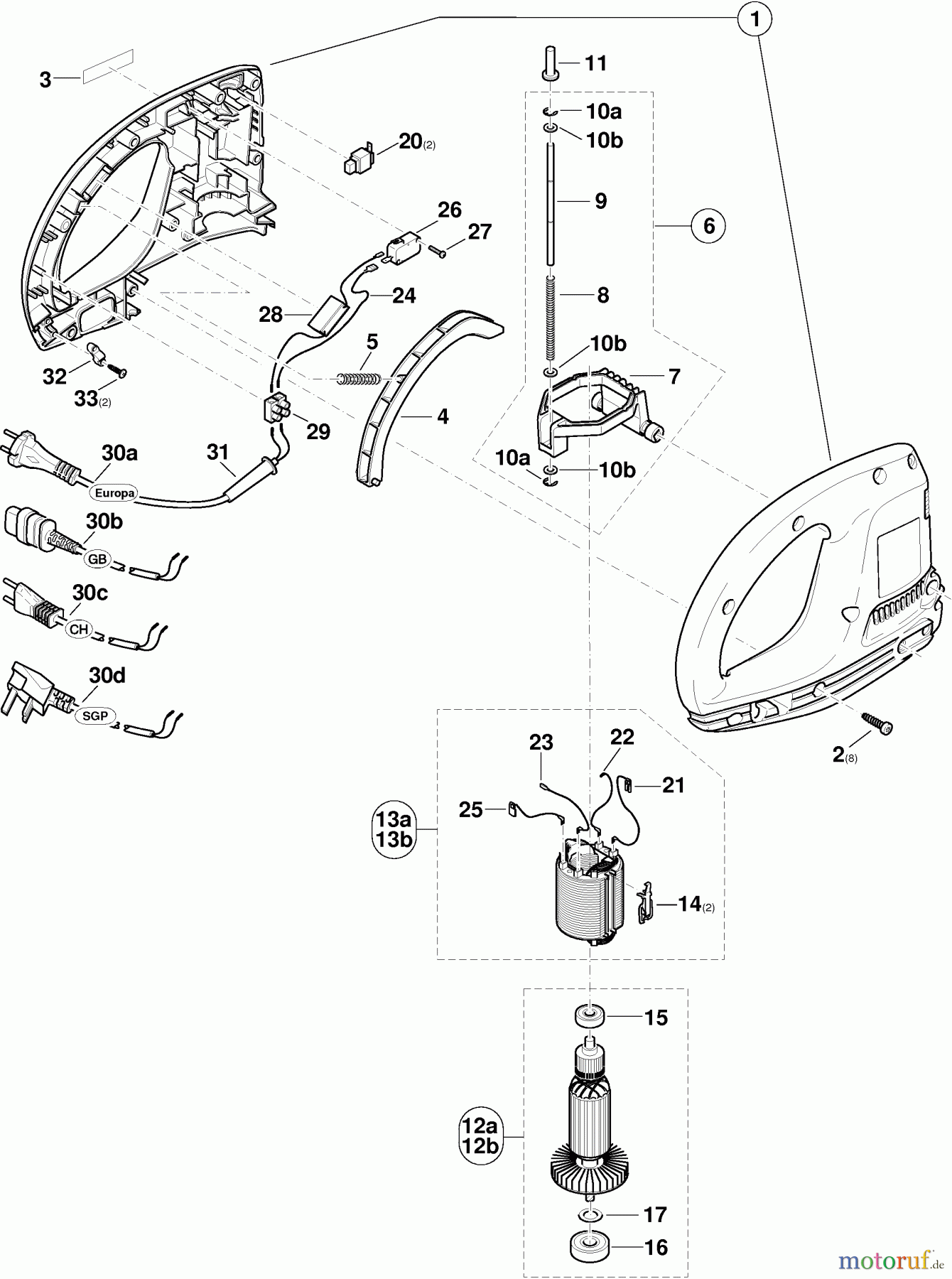  Dolmar Heckenscheren Elektro HT-700 3  Gehäuse, Motor