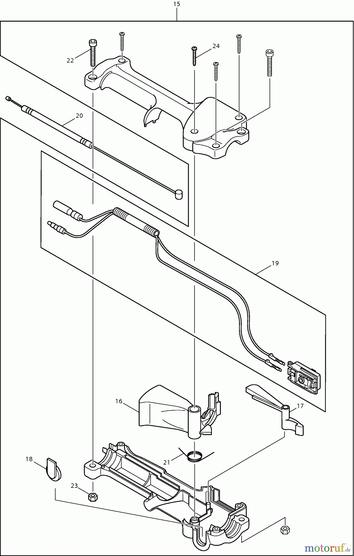  Dolmar Heckenscheren Benzin MH-2556 (USA) MH-2556 (USA =>2009) 2  Steuerhebel, Kabelbaum