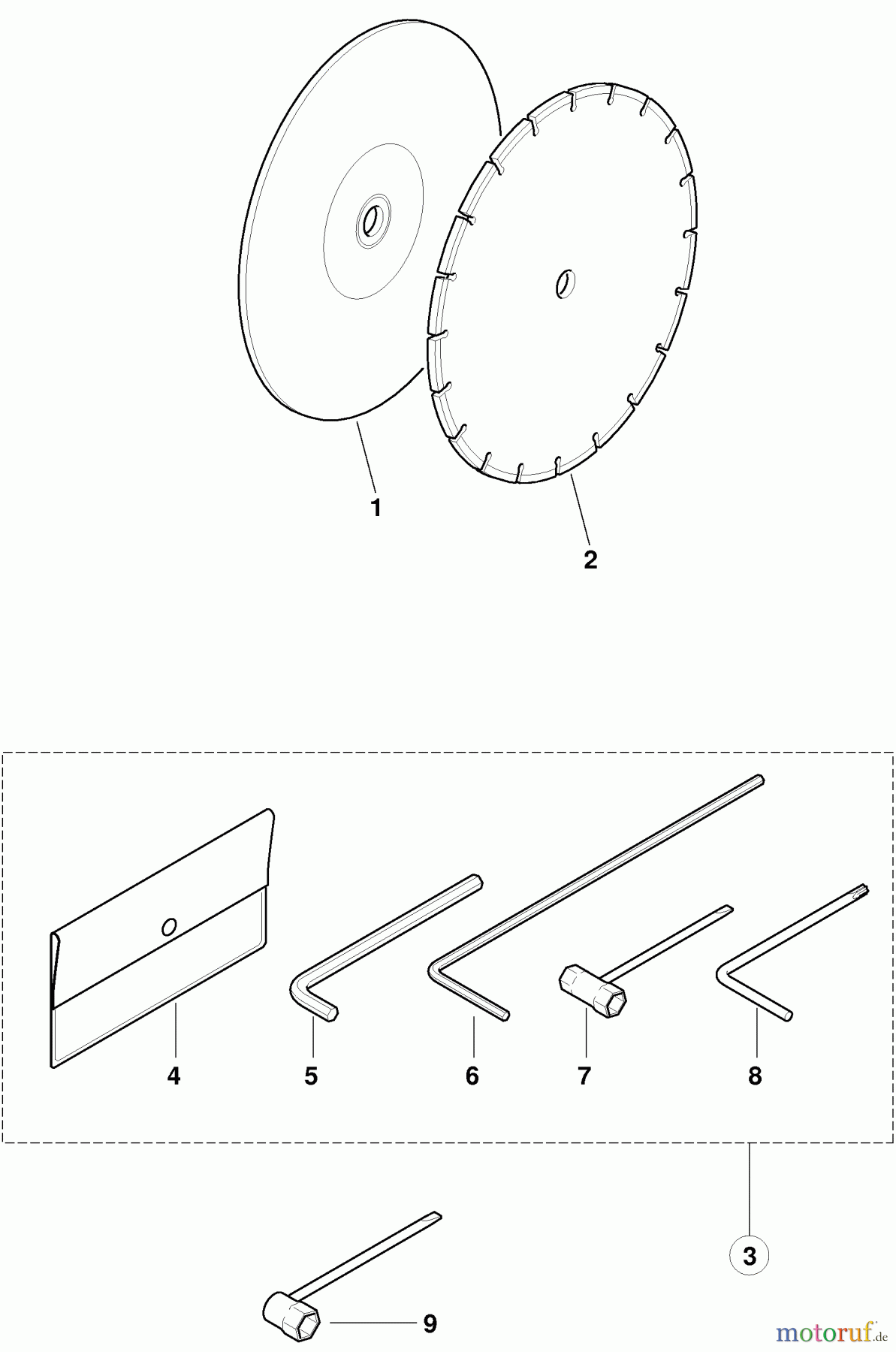 Dolmar Trennschleifer Benzin 343 9 Werkzeug, Trennscheiben
