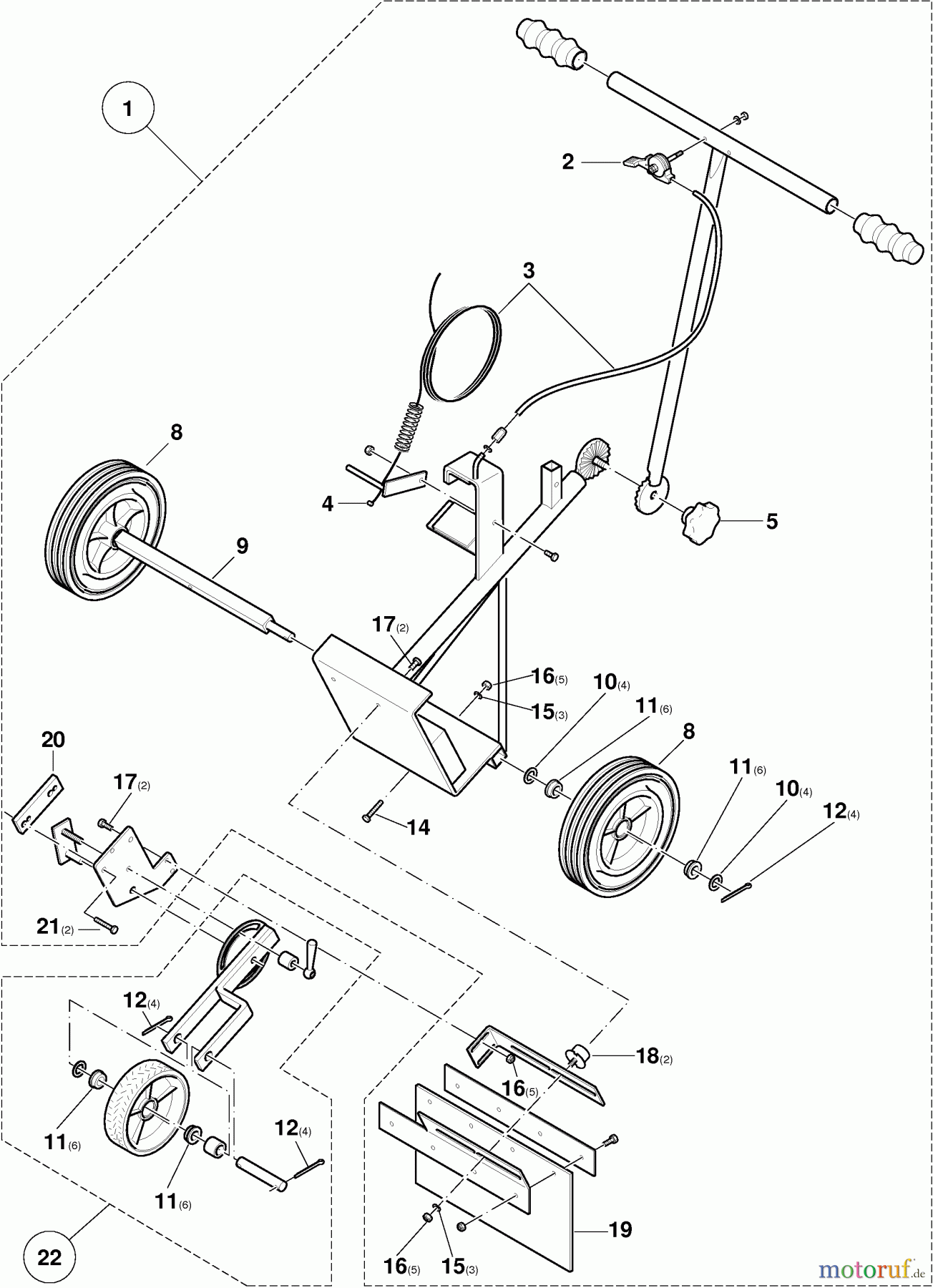 Dolmar Trennschleifer Benzin 343 10 Führungswagen, Tiefenbegrenzer (Zubehör - nicht im Lieferumfang)