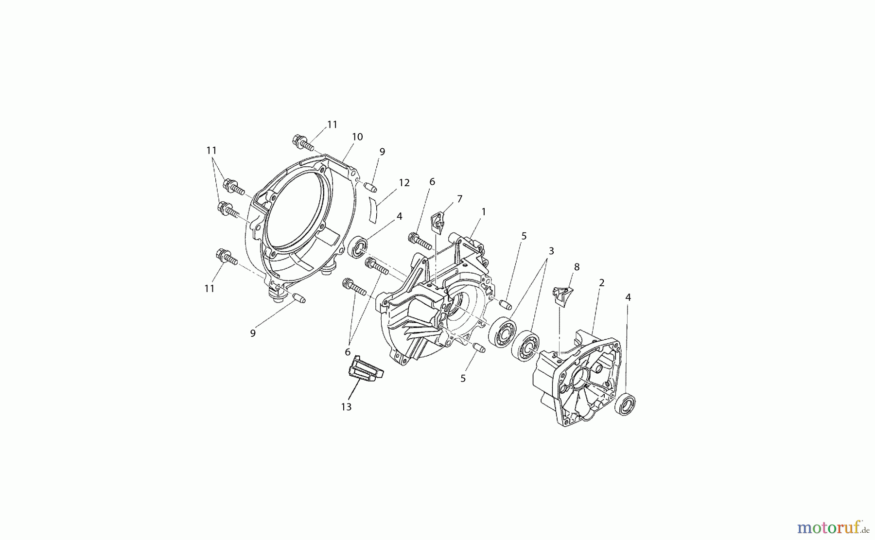 Dolmar Motorsensen & Trimmer Benzin 2-Takt MS-330 U (USA) 1 Kurbelgehäuse