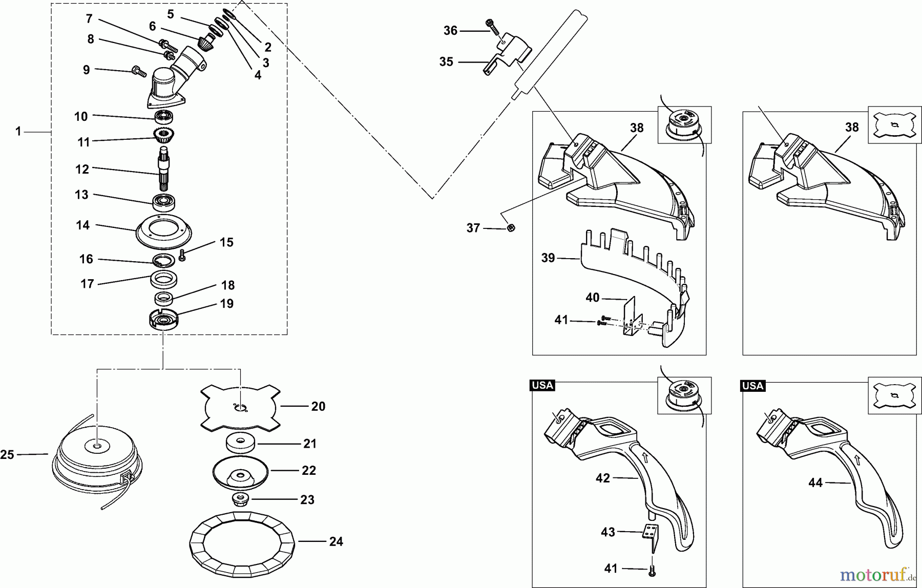  Dolmar Motorsensen & Trimmer Benzin 2-Takt MS-330 C 13  Getriebe, Schneidwerkzeug