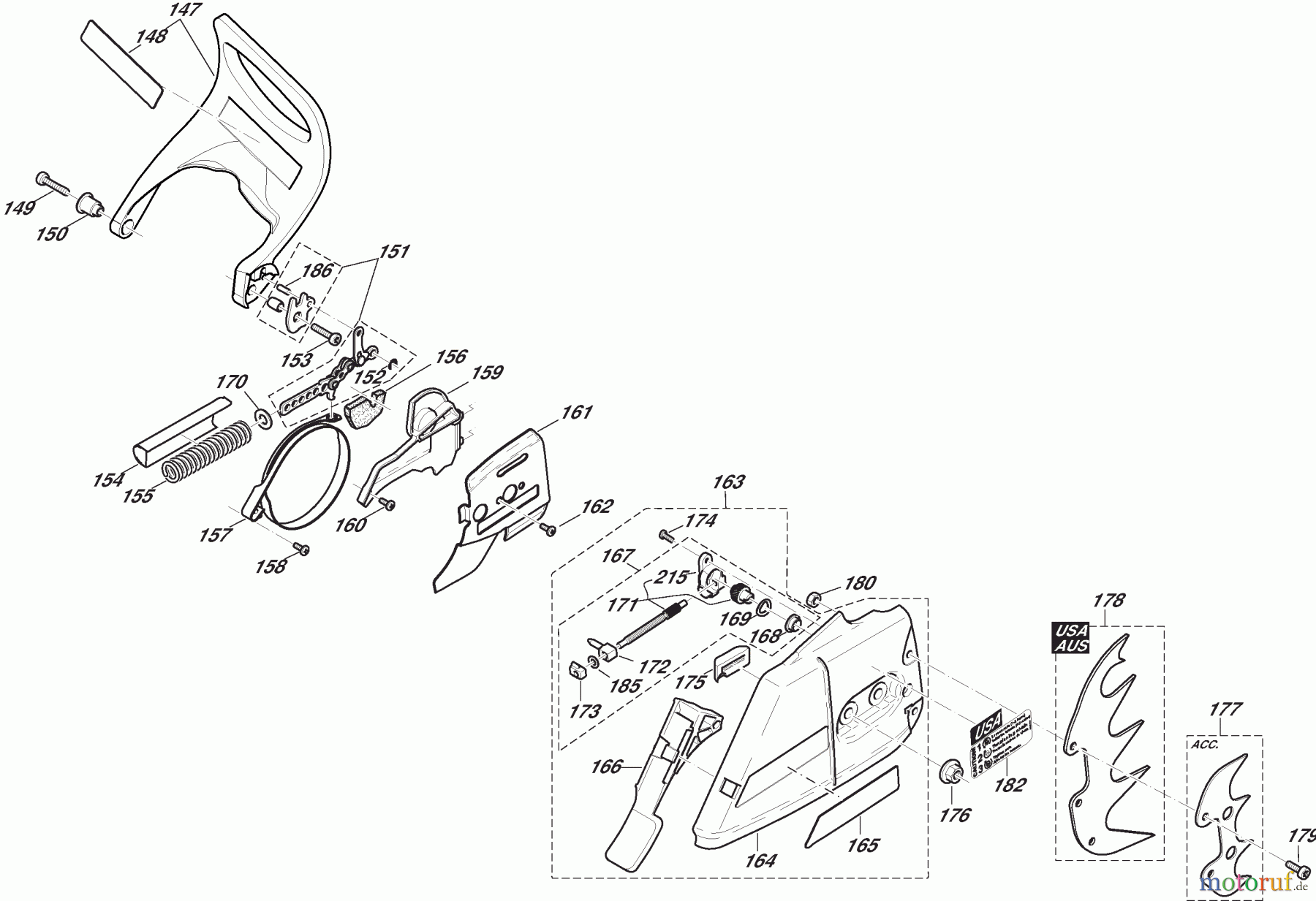  Dolmar Kettensägen Benzin Kettensäge PS-7300 6  Kettenbremse