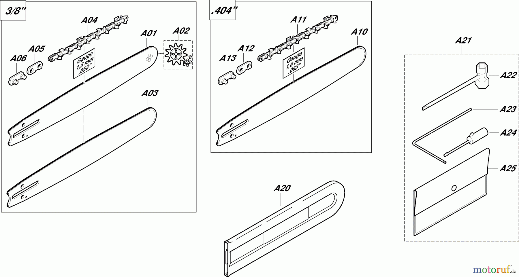  Dolmar Kettensägen Benzin Kettensäge PS9010 11  Sägeschienen, Sägeketten, Werkzeug