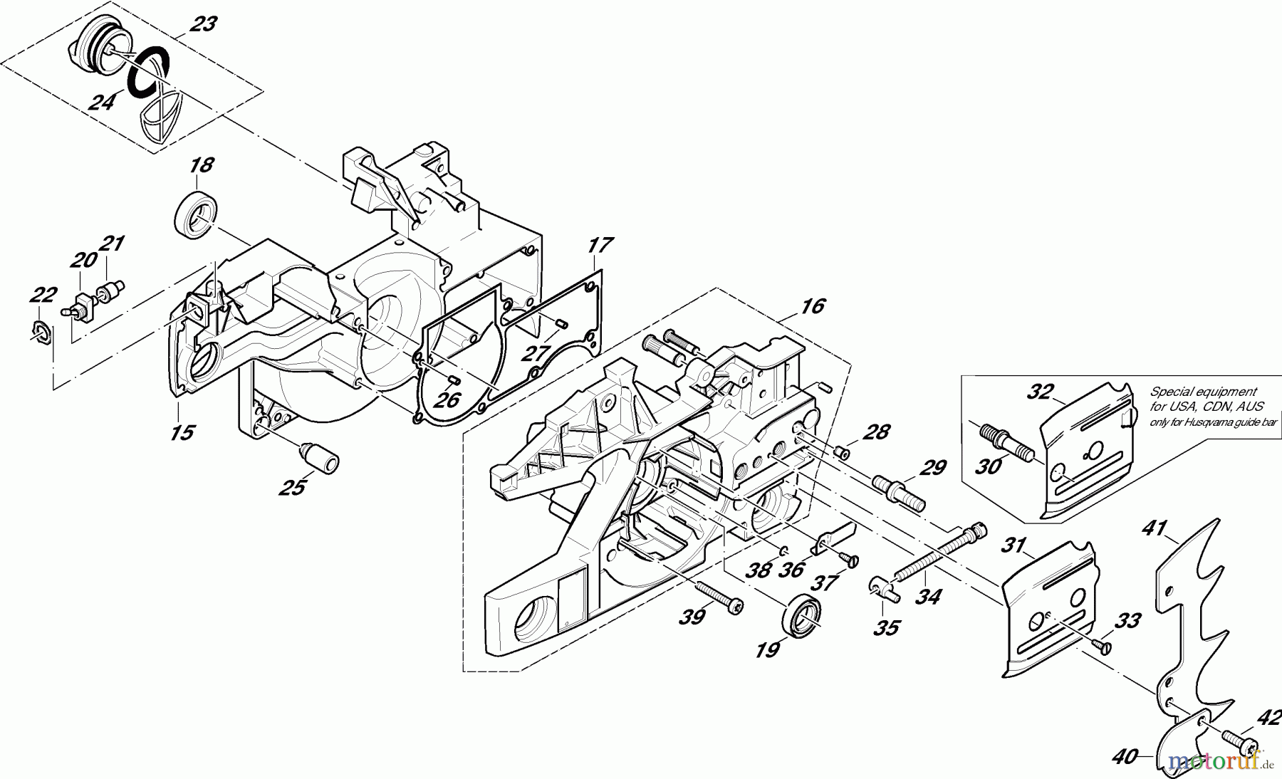  Dolmar Kettensägen Benzin Kettensäge PS9010 2  Kurbelgehäuse