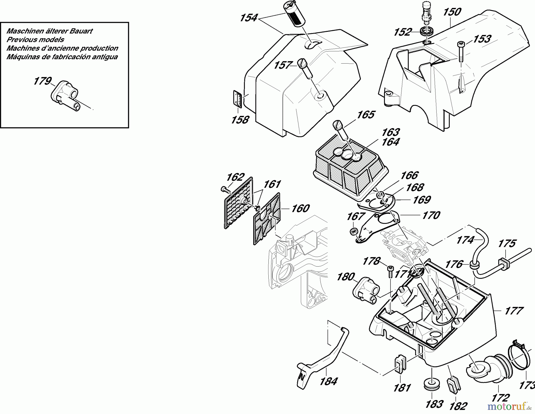  Dolmar Kettensägen Benzin Kettensäge PS9010 8  Abdeckhaube, Luftfilter