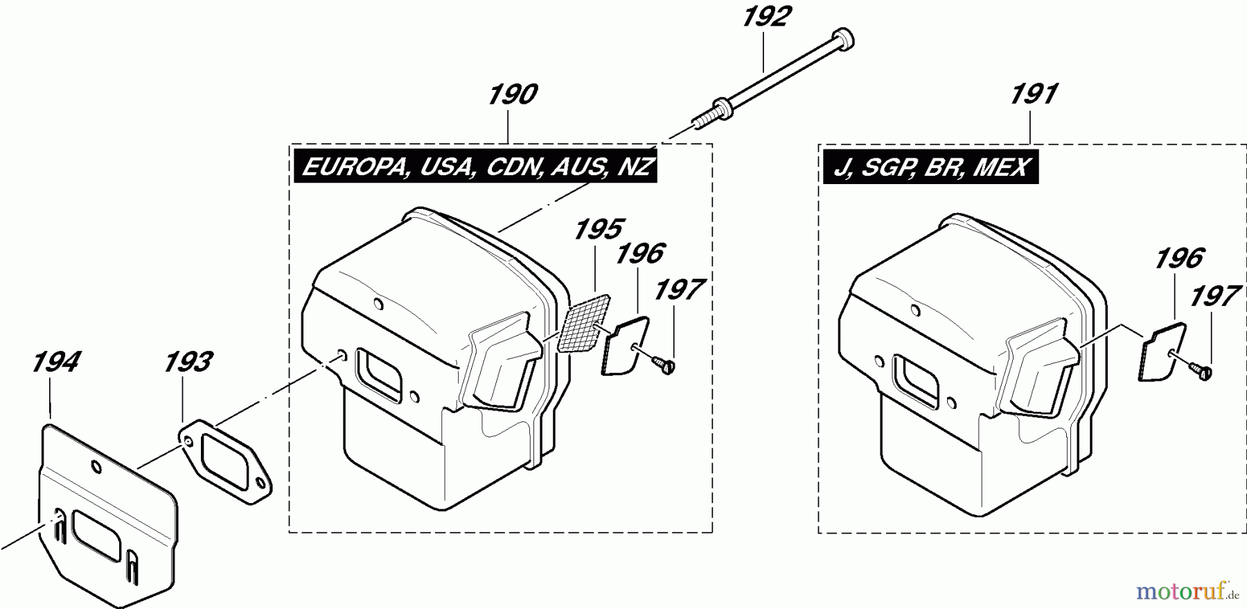  Dolmar Kettensägen Benzin Kettensäge PS9010 9  Schalldämpfer