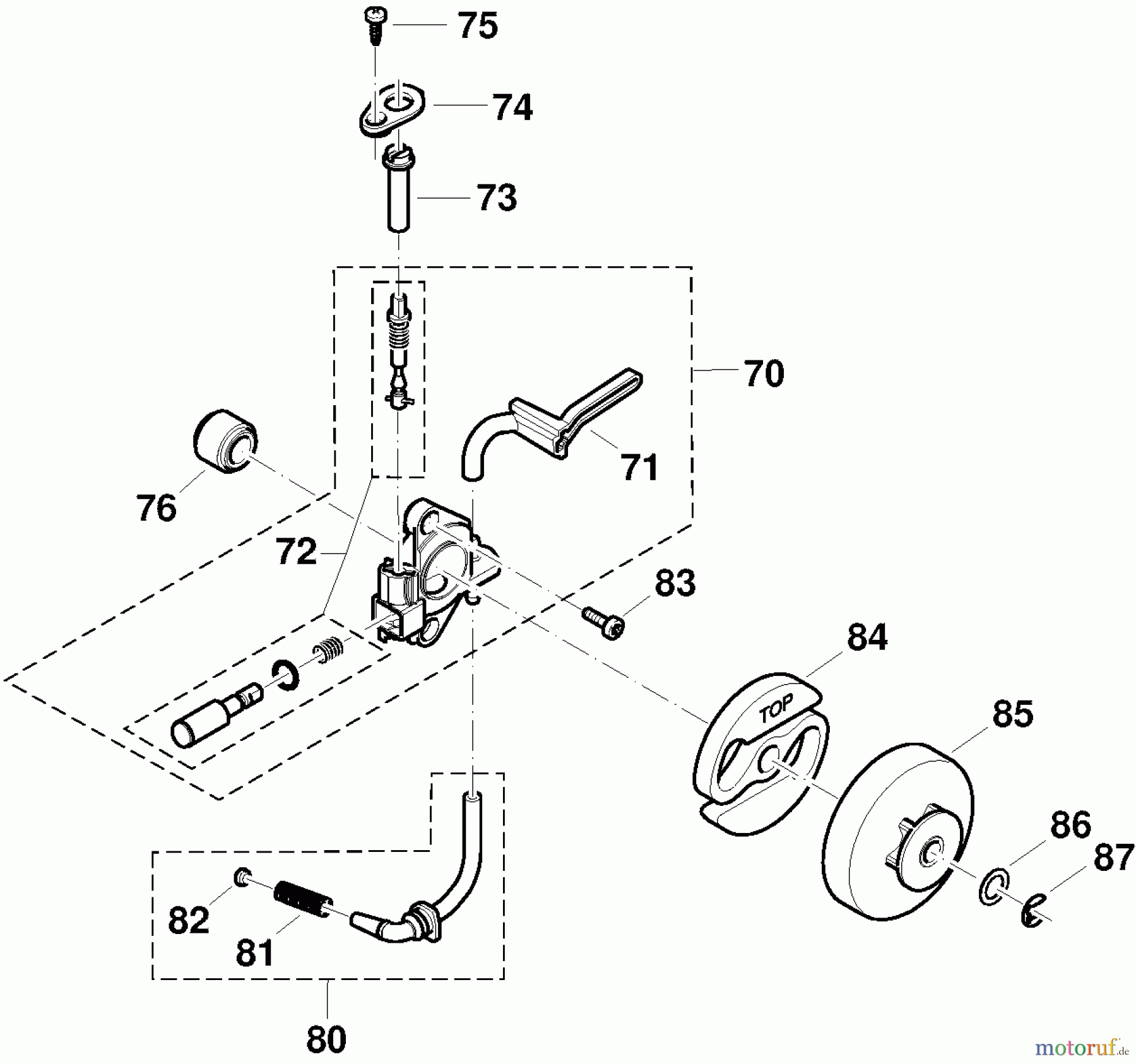 Dolmar Kettensägen Benzin Kettensäge PS-3400 3  Ölpumpe, Kupplung
