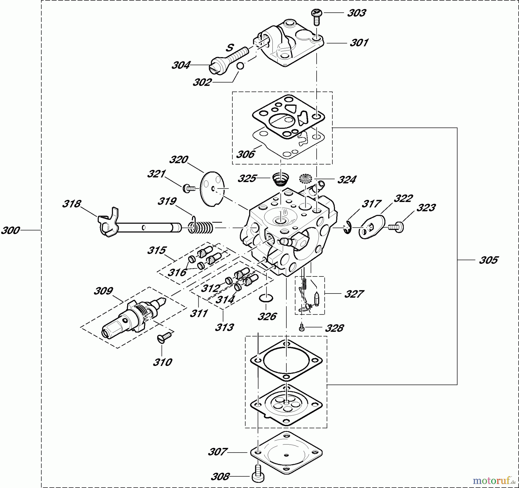 Dolmar Kettensägen Benzin Kettensäge PS-3400 8  Vergaser