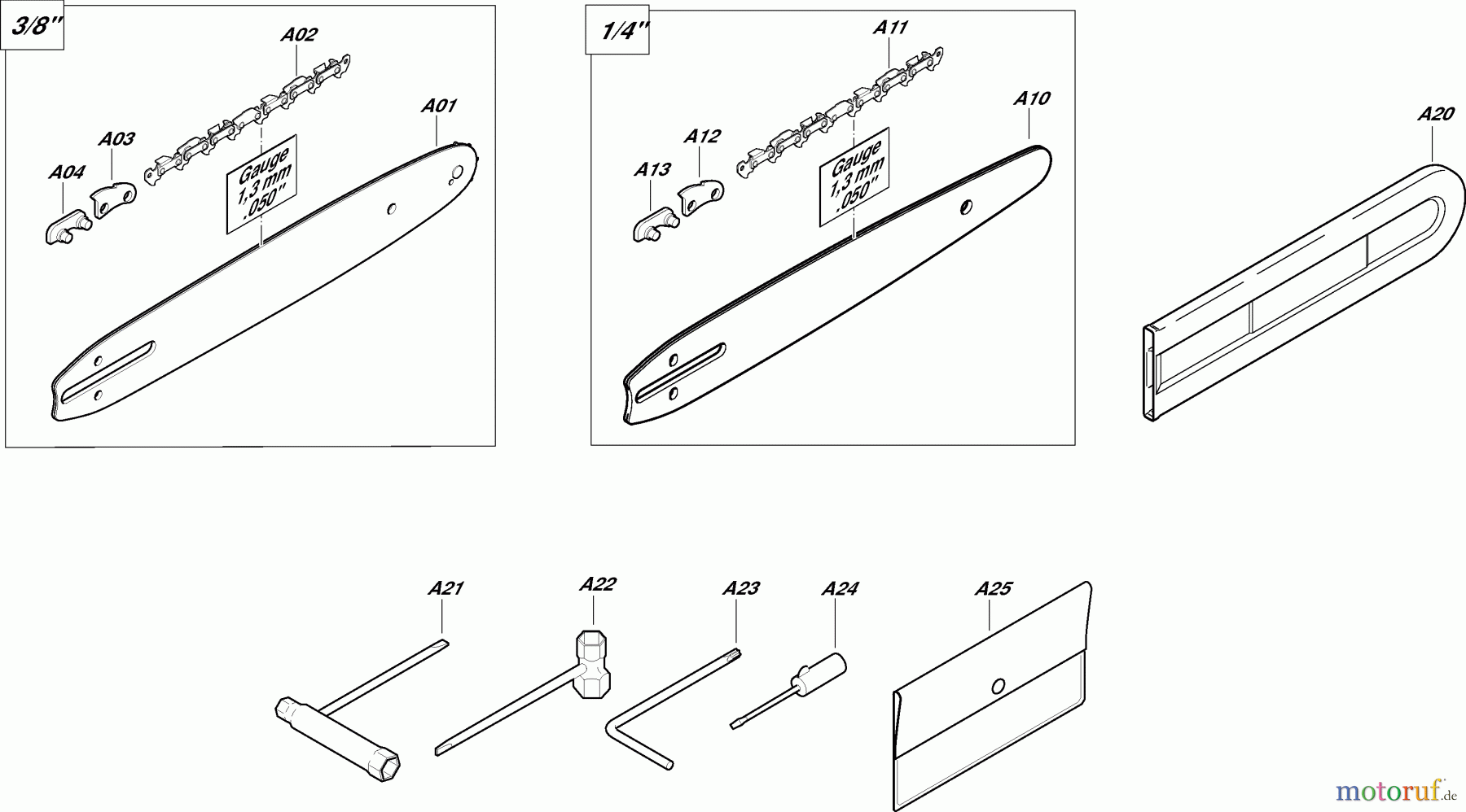  Dolmar Kettensägen Benzin Kettensäge PS3410 9  Sägeschienen, Sägeketten, Werkzeug