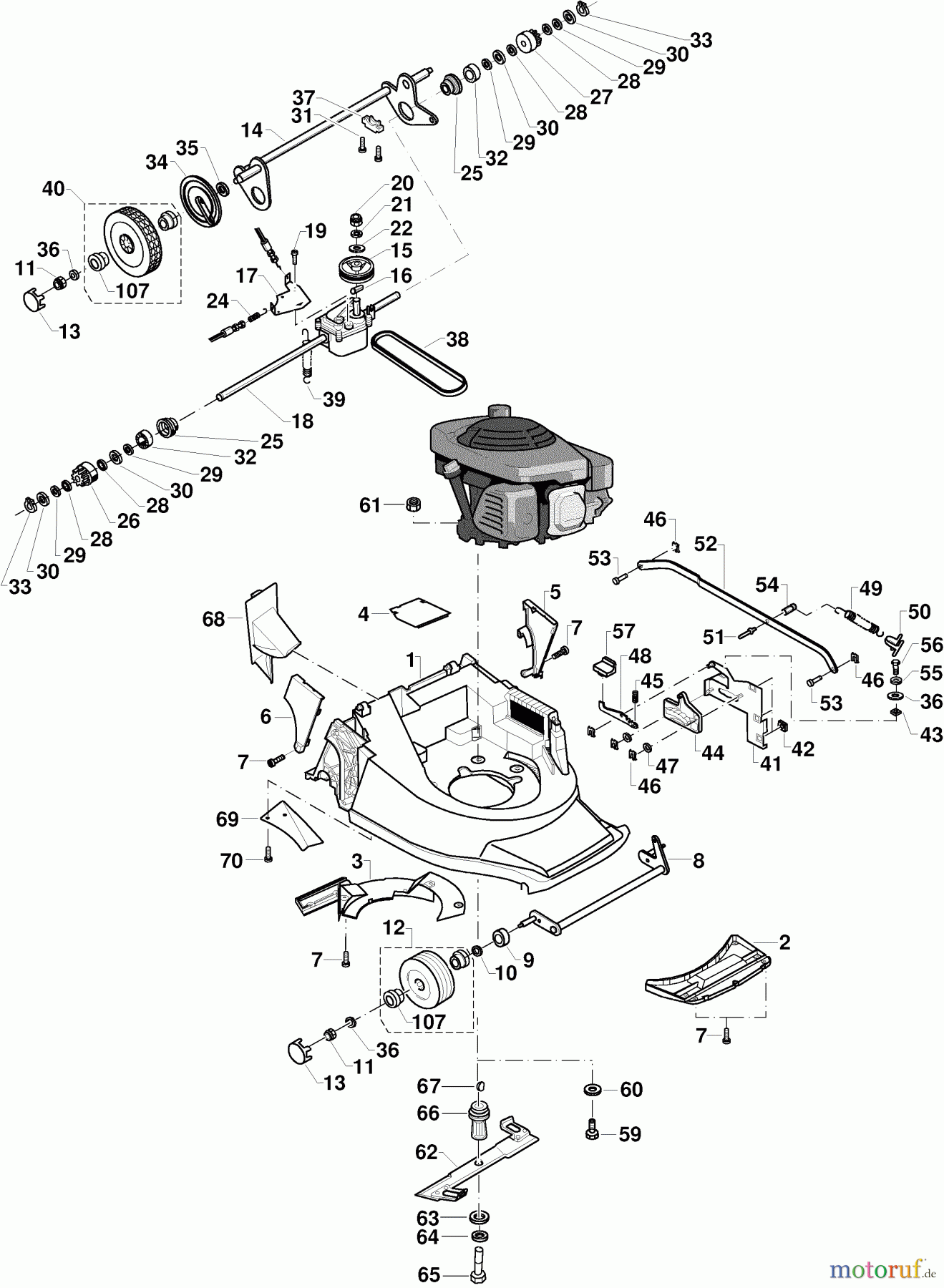 Dolmar Rasenmäher Benzin PM-4640 HSM PM-4640 HSM (1997-2000) 6 PM-4640 HSM