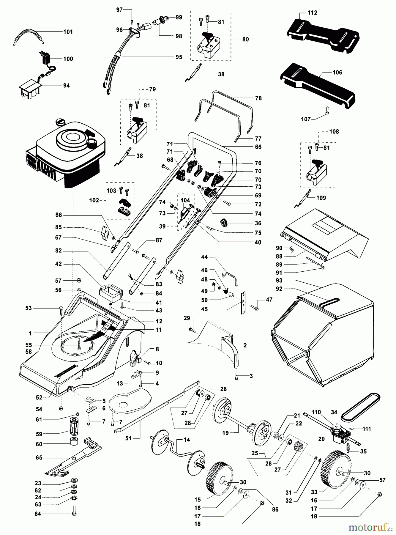 Dolmar Rasenmäher Benzin PM-4645 S2 PM-4645 S2 (1998-2000) 8 PM-4645 S2