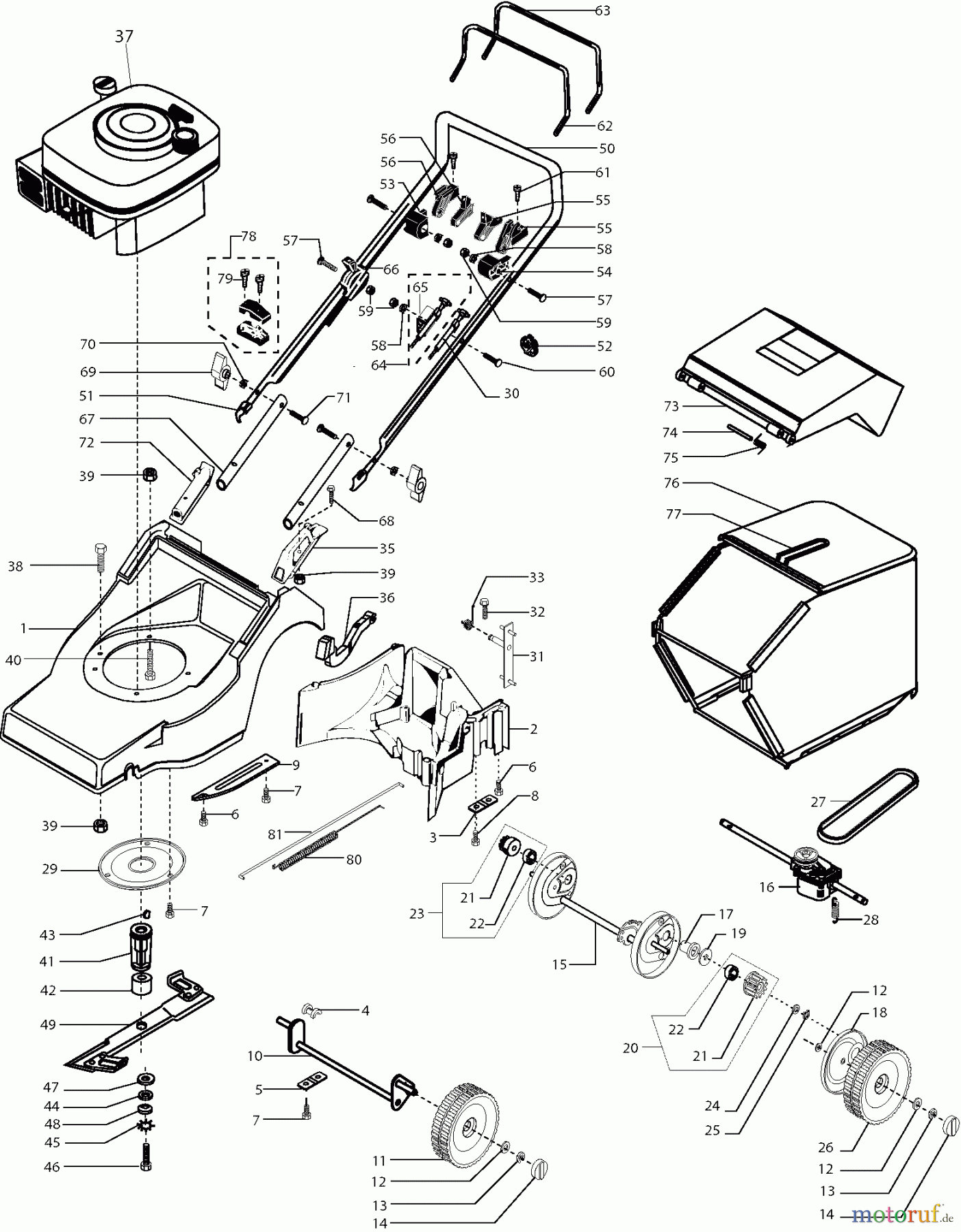  Dolmar Rasenmäher Benzin PM-4055 S PM-4055 S (2004) 5  PM-4055 S