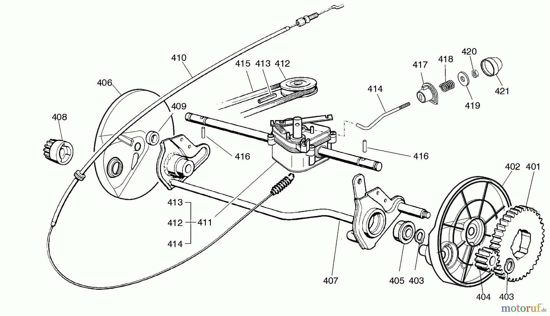 Dolmar Rasenmäher Benzin PM-48 S PM-48 S (2002) 7 Antrieb