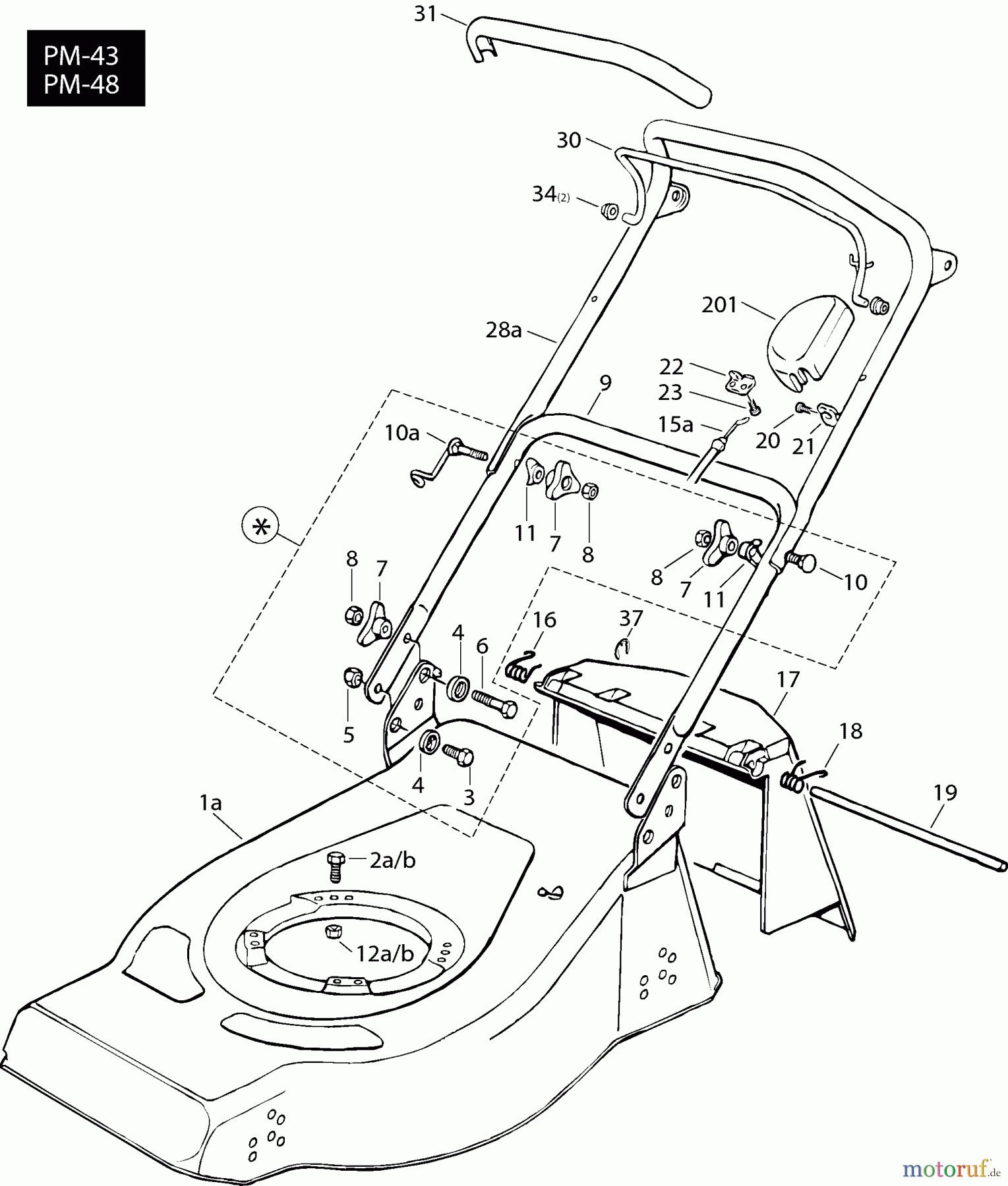 Dolmar Rasenmäher Benzin PM-43 PM-43 (=>2001) 2 Gehäuse