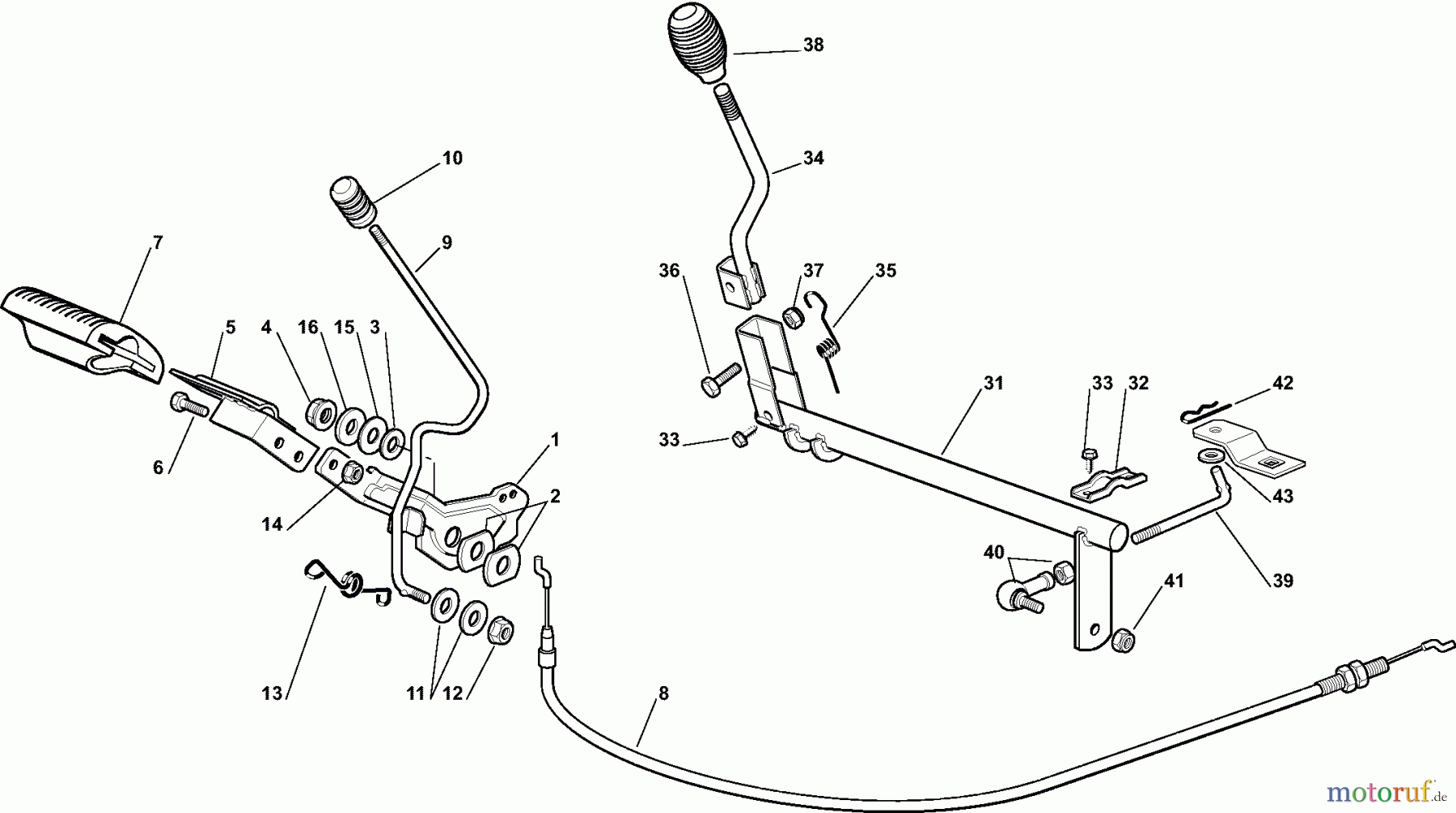 Dolmar Rasentraktoren RM-63.7 RM-63.7 (2007) 4 GETRIEBE UND BREMSE ANTRIEB