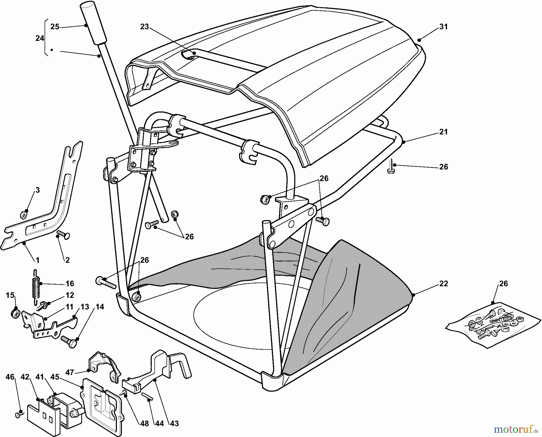 Dolmar Rasentraktoren TM9214 TM-92.14 (2007) 10 Grasfangsack