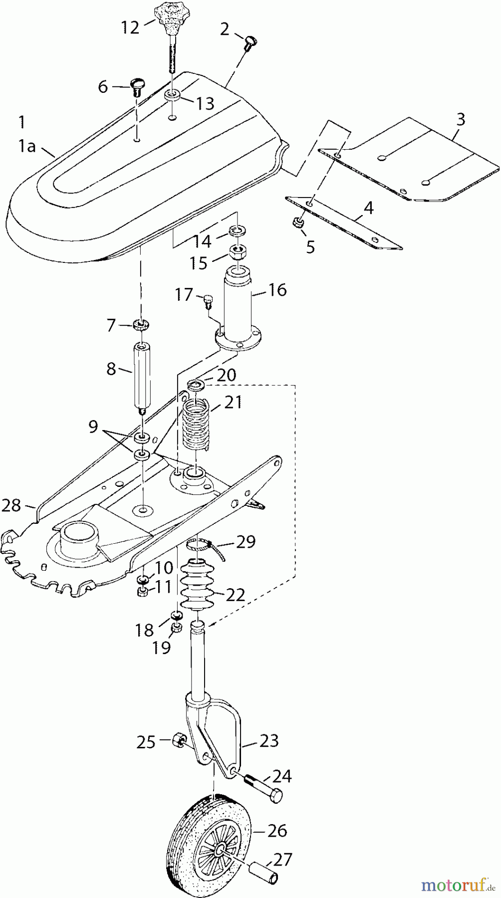 Dolmar Rasentraktoren Zubehör RS-120, TA-250, TK-420, TK-520, TS-125 18 TK-520 - Kehrmaschine (Schnellwechsler)