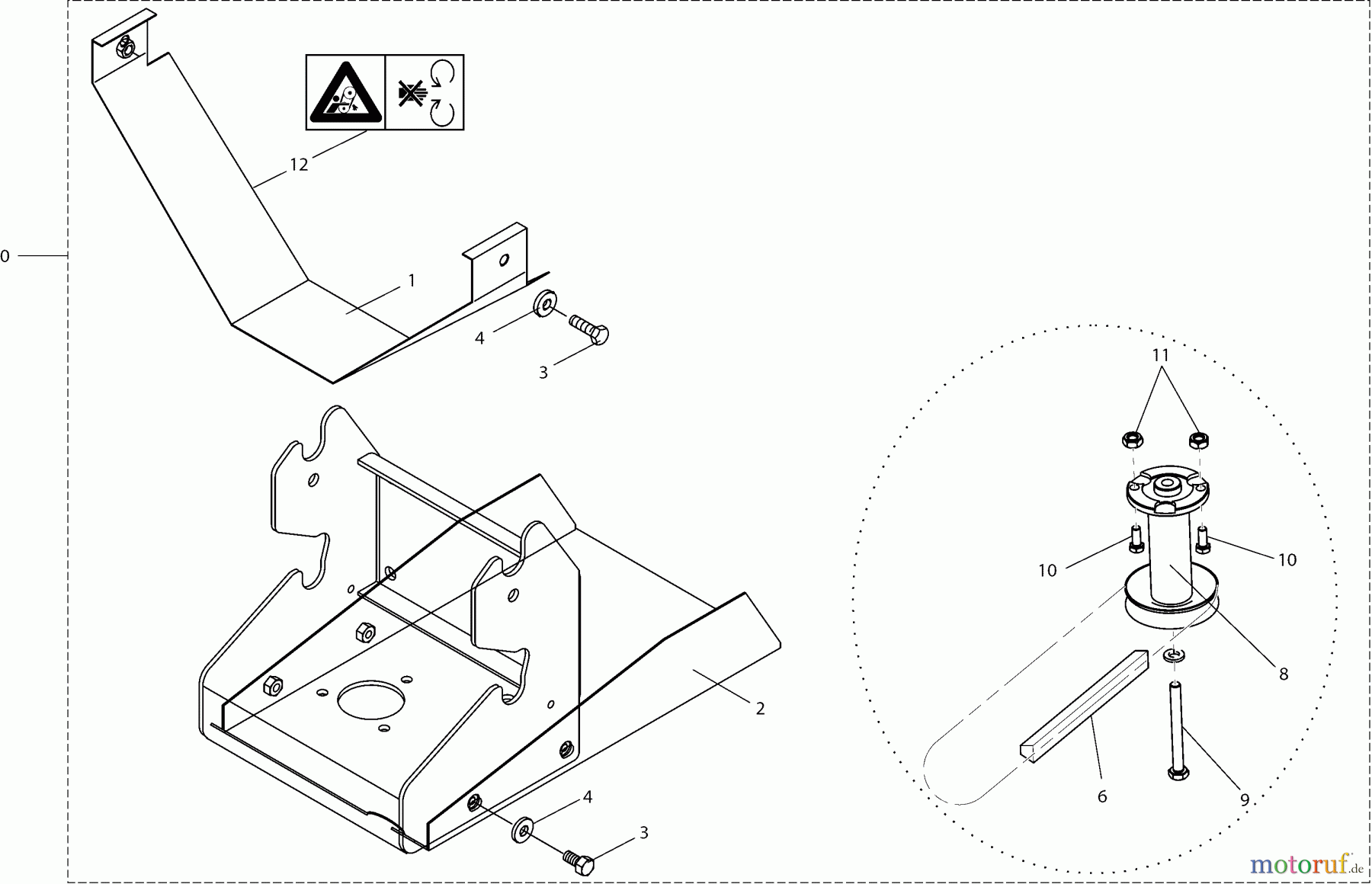 Dolmar Rasentraktoren Zubehör RS-120, TA-250, TK-420, TK-520, TS-125 8 102 cm - Antriebssatz (Schnellwechsler)