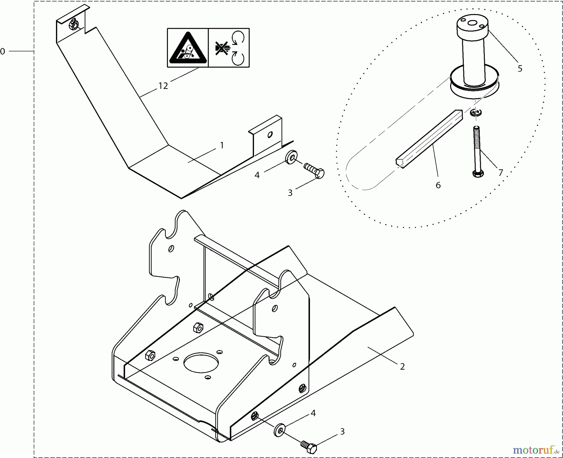 Dolmar Rasentraktoren Zubehör RS-120, TA-250, TK-420, TK-520, TS-125 9 102/122 cm - Antriebssatz (Schnellwechsler) (=>2014)