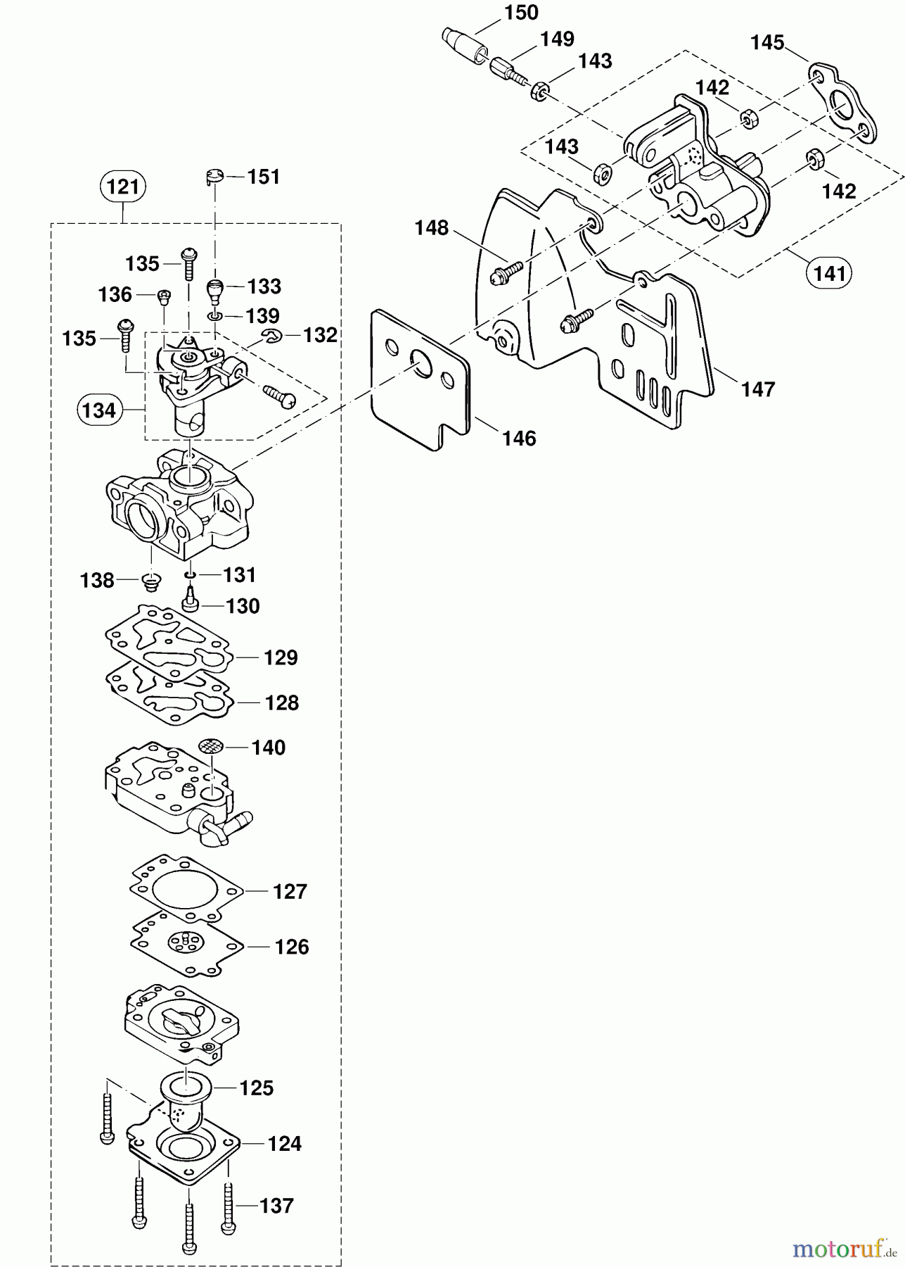 Dolmar Motorsensen & Trimmer Benzin 4-Takt MS-250.4 8 Vergaser