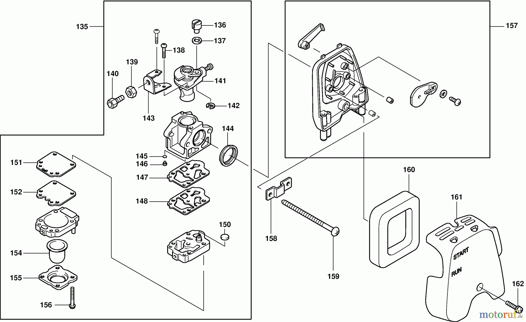 Dolmar Motorsensen & Trimmer Benzin 2-Takt MS-3202 2 Vergaser, Luftfilter
